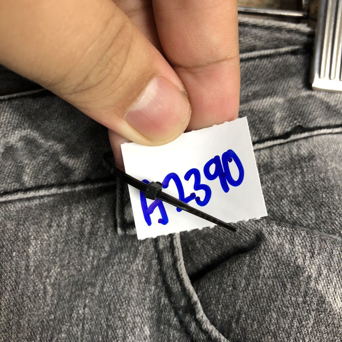 Japanese Brand Bang Bang Grey utility tactical cargo Pants #A2390 Size US 27 - 13 Thumbnail