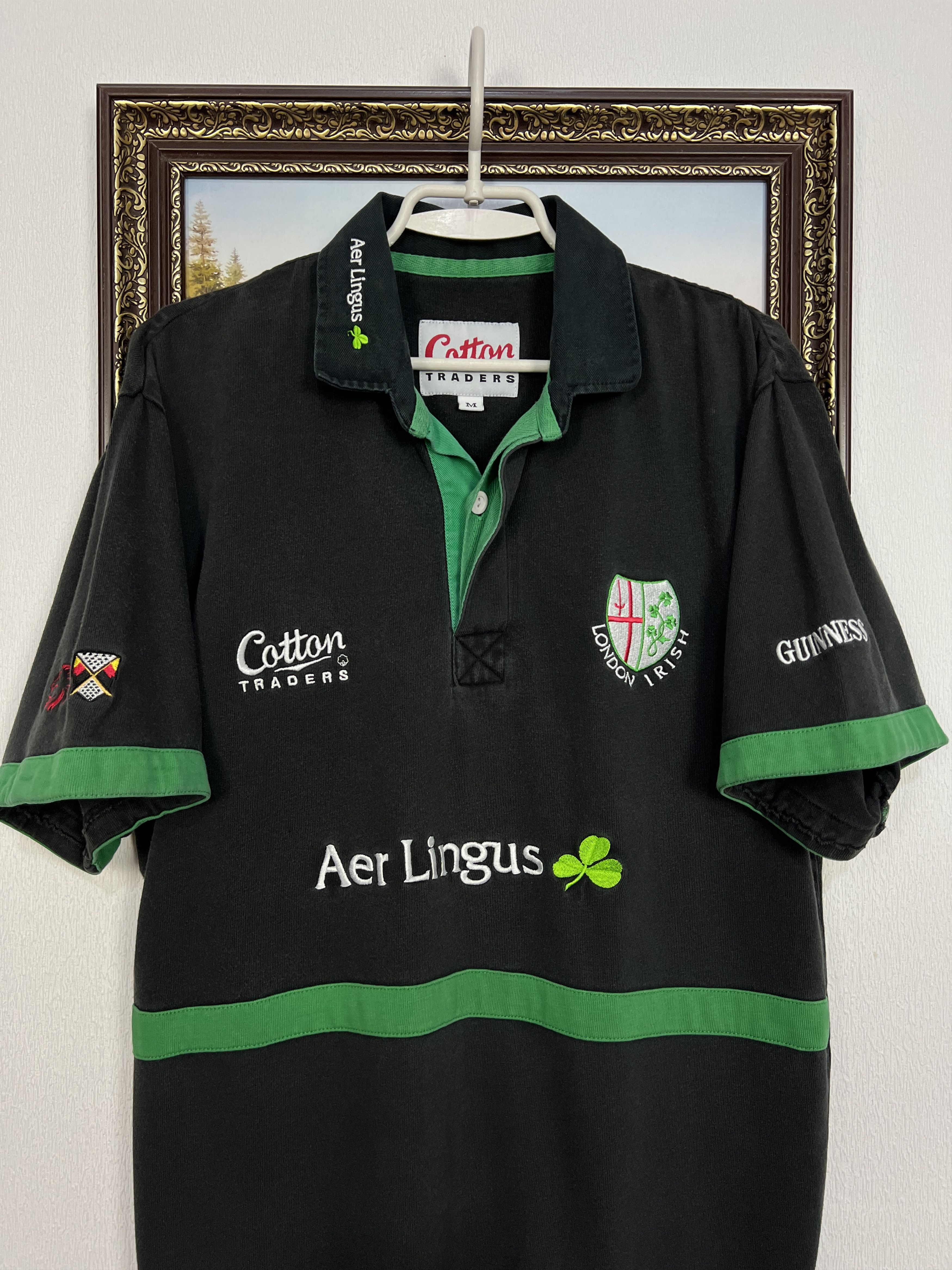 Cotton Traders Vintage 90's London Irish Rugby Union Jersey Trikot Size US M / EU 48-50 / 2 - 2 Thumbnail