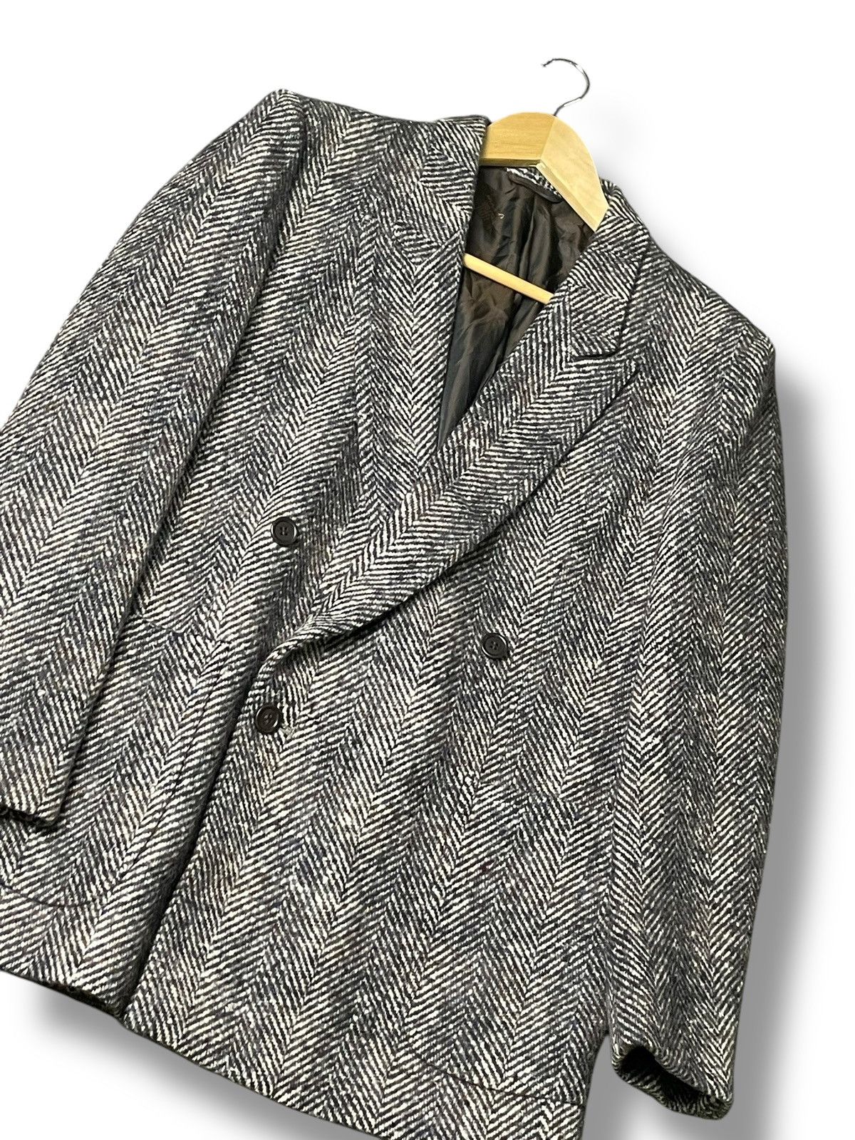 Lanvin × Vintage Lanvin Paris Textured Double Breasted Coat (55) Size US XXS / EU 40 - 6 Thumbnail
