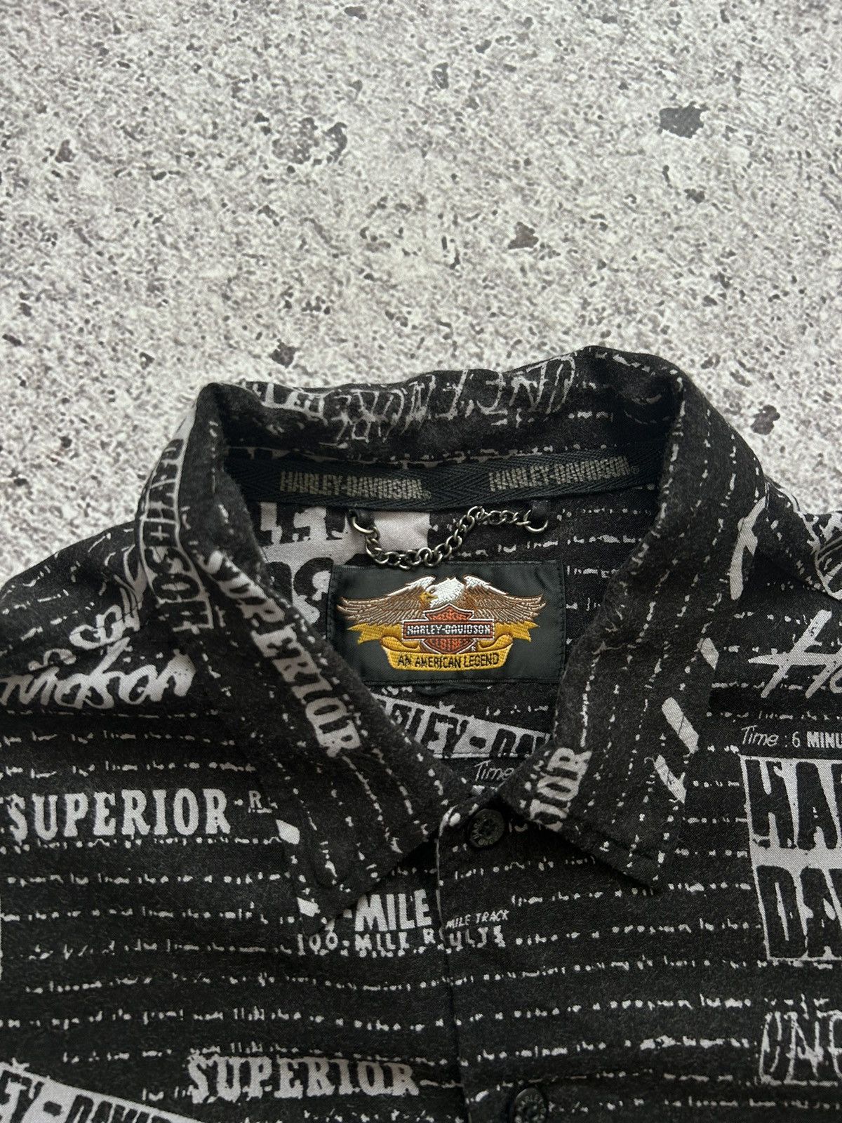 Band Tees × Harley Davidson × Vintage Vintage Harley Davidson Button Short Sleeve Shirt 2000’s Size US L / EU 52-54 / 3 - 8 Thumbnail