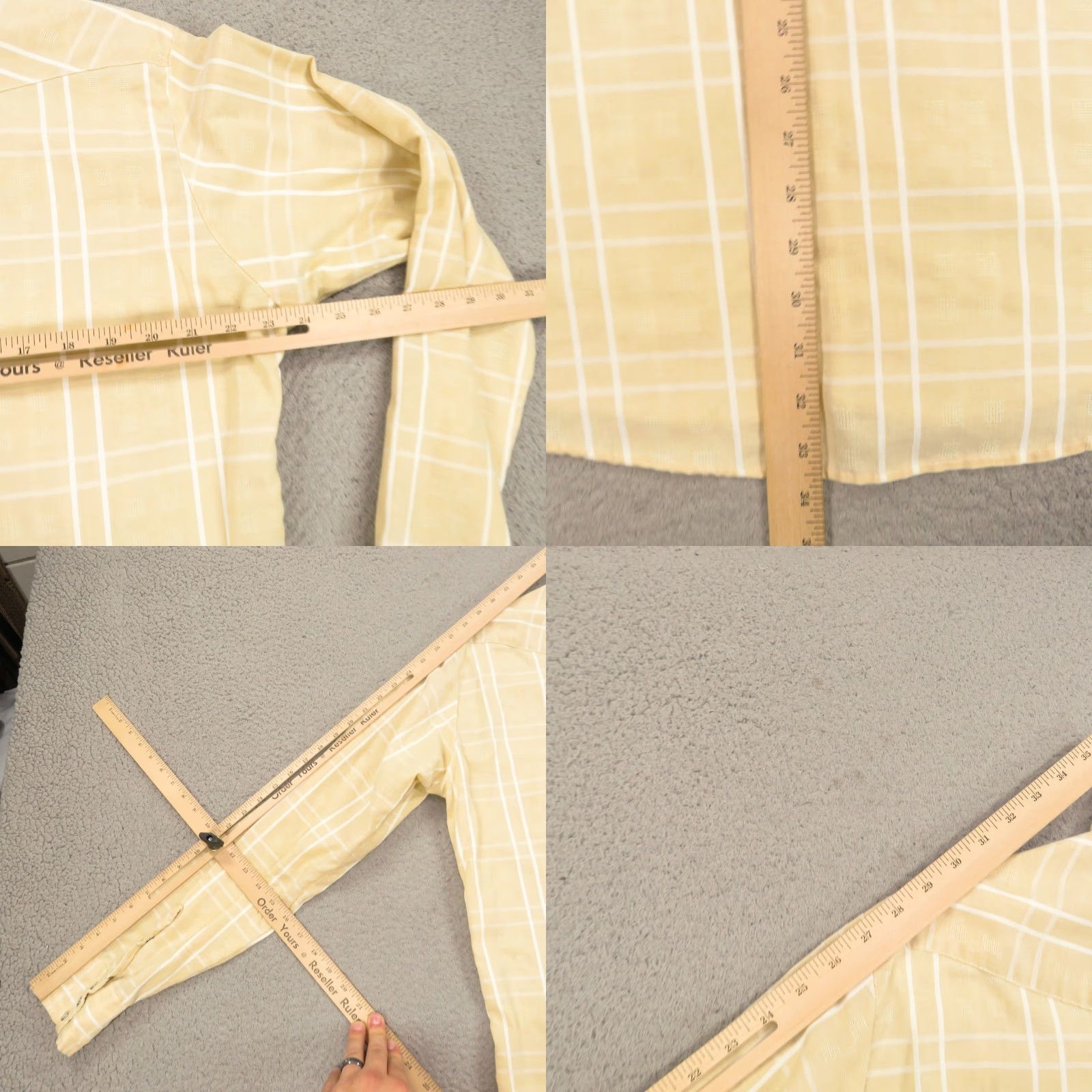 Vintage VINTAGE Key Western Pearl Snap Shirt Mens Large 15.5 Beige Plaid Check 70s USA Shirt Mens L Beige Plaid Western Cowboy Button-Up Snap Pocket Size US L / EU 52-54 / 3 - 8 Thumbnail