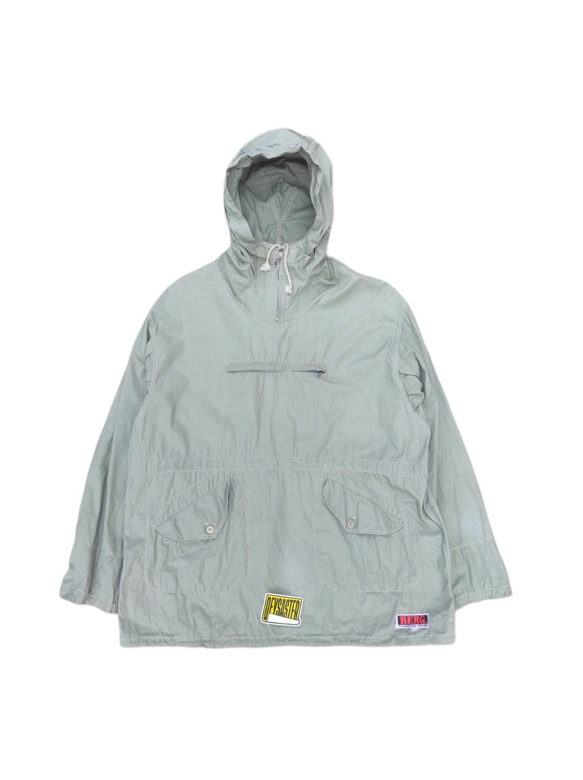 image of Berg By Mizuno 90's Anorak Jacket in Sage Green, Men's (Size Large)