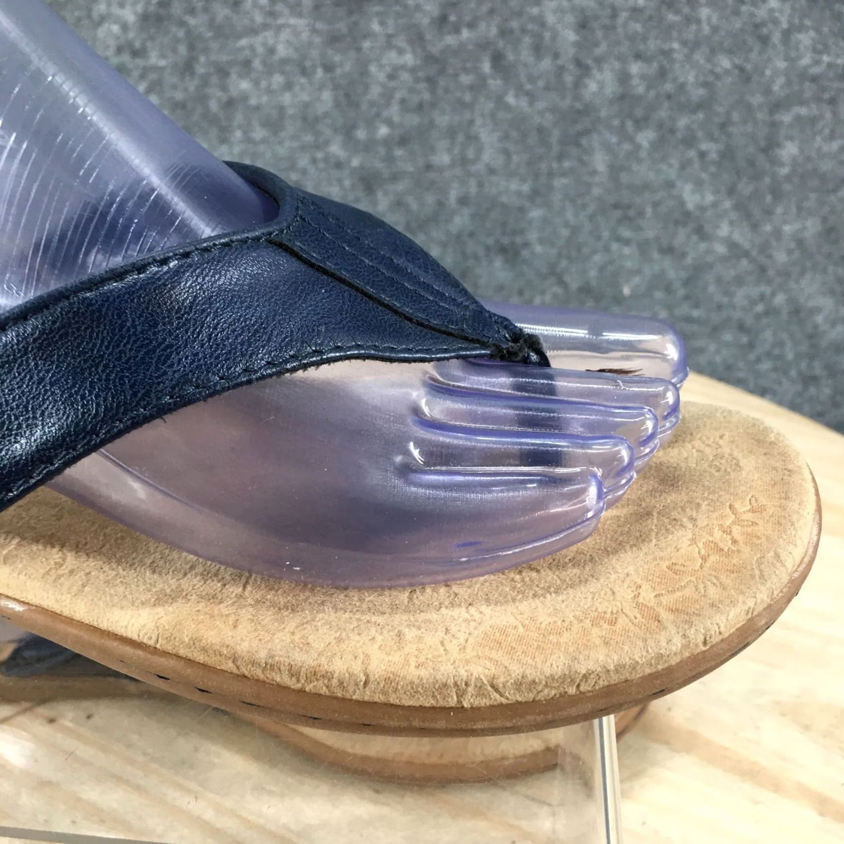 Born Born Concept Sandals Womens 8M Zita Slip On Thong Flats Blue Faux Leather Size US 8 / IT 38 - 5 Thumbnail