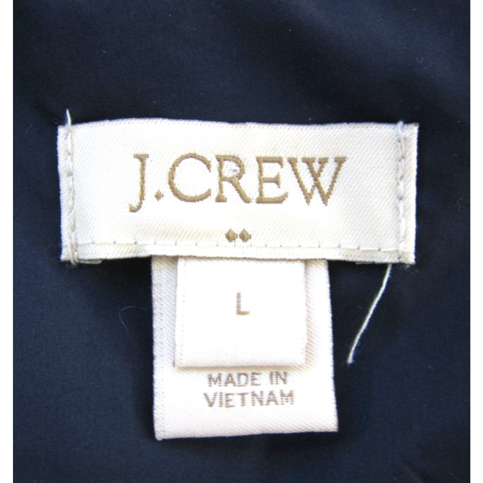 J.Crew J.CREW Navy Blue White Polka Dot Quilted Full Zip Puff Vest Women L Size L / US 10 / IT 46 - 3 Thumbnail
