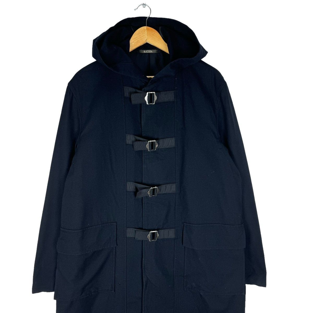 Yohji Yamamoto 🌟80s LQ YOHJI YAMAMOTO HOODIE BONDAGE LONG COAT JACKET Size US L / EU 52-54 / 3 - 2 Thumbnail