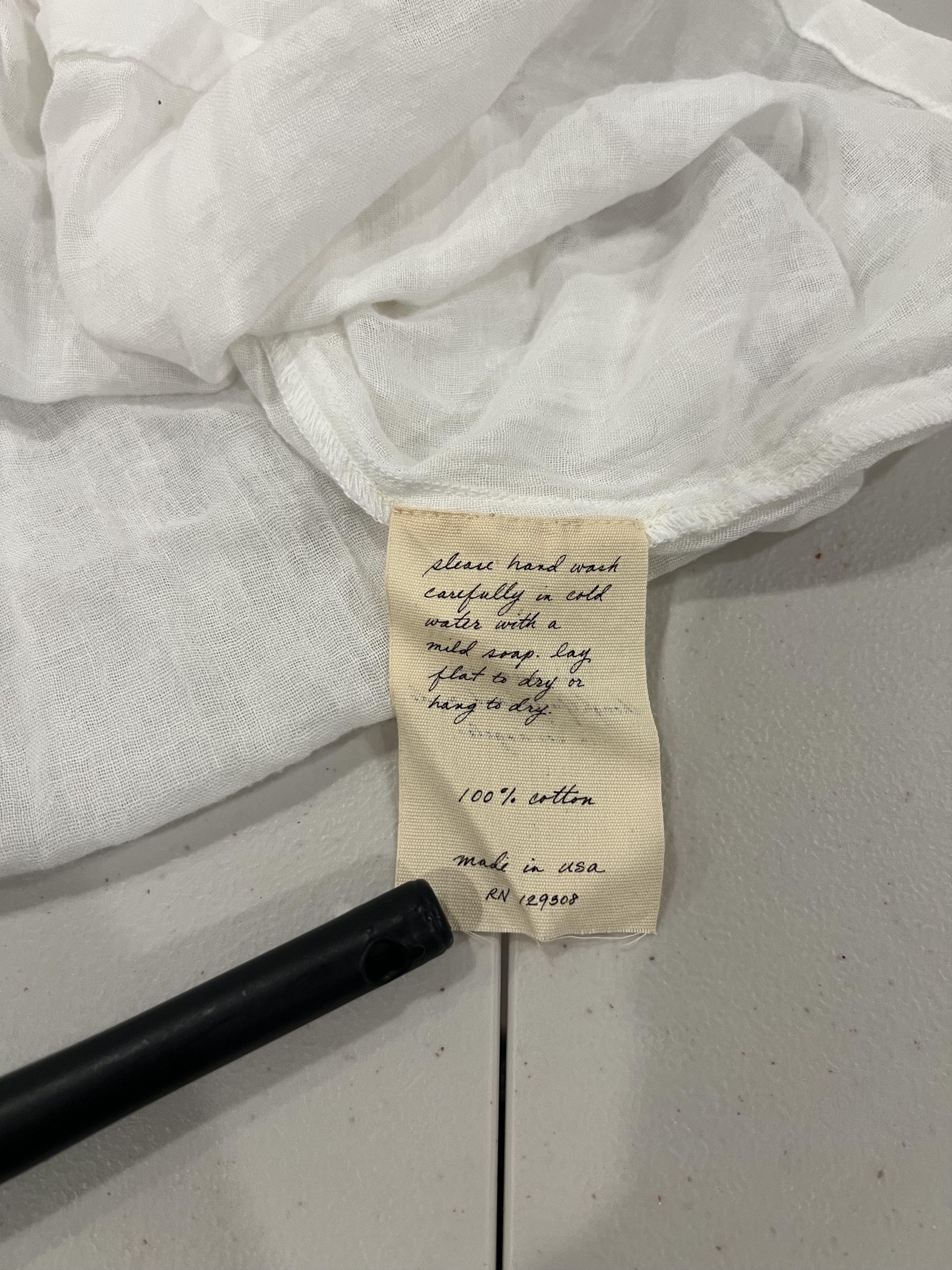 Other Raquel Allegra Lotus Cotton Blouse 'Washed White' Brand New Size S / US 4 / IT 40 - 4 Thumbnail