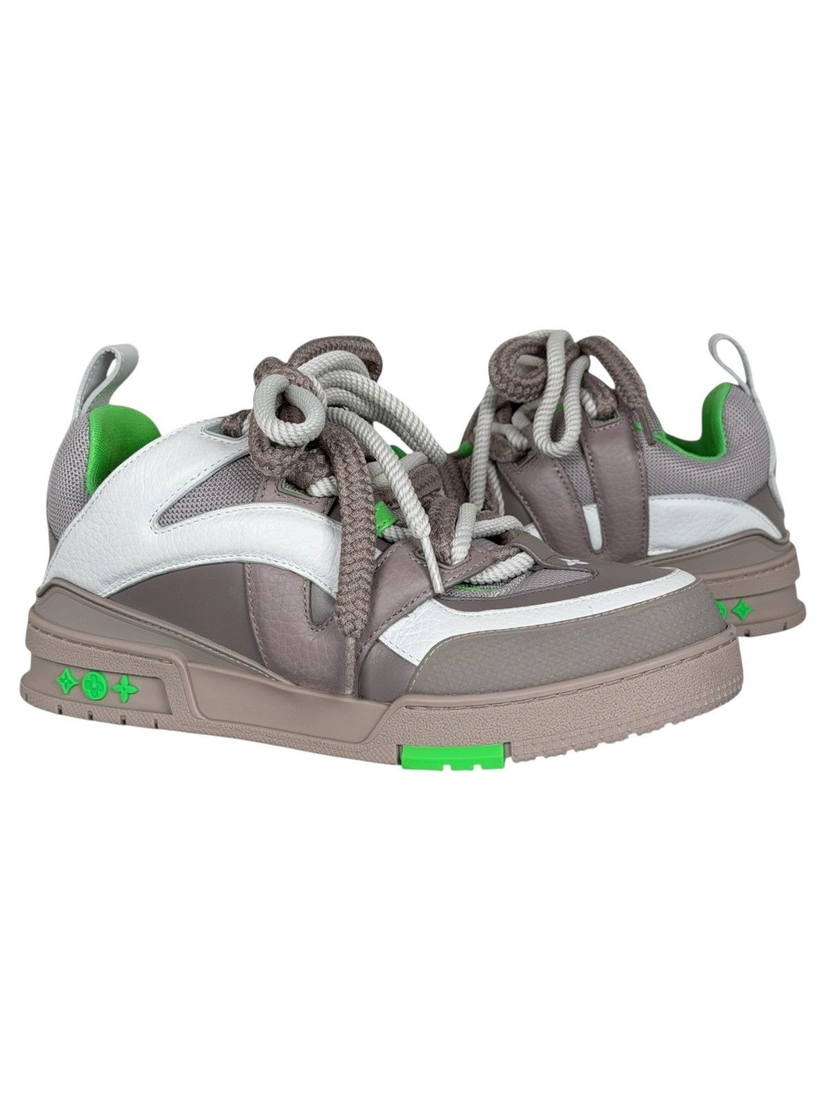 Louis Vuitton Louis Vuitton Grey Green LV Skate Sneakers Size US 7 / EU 40 - 1 Thumbnail