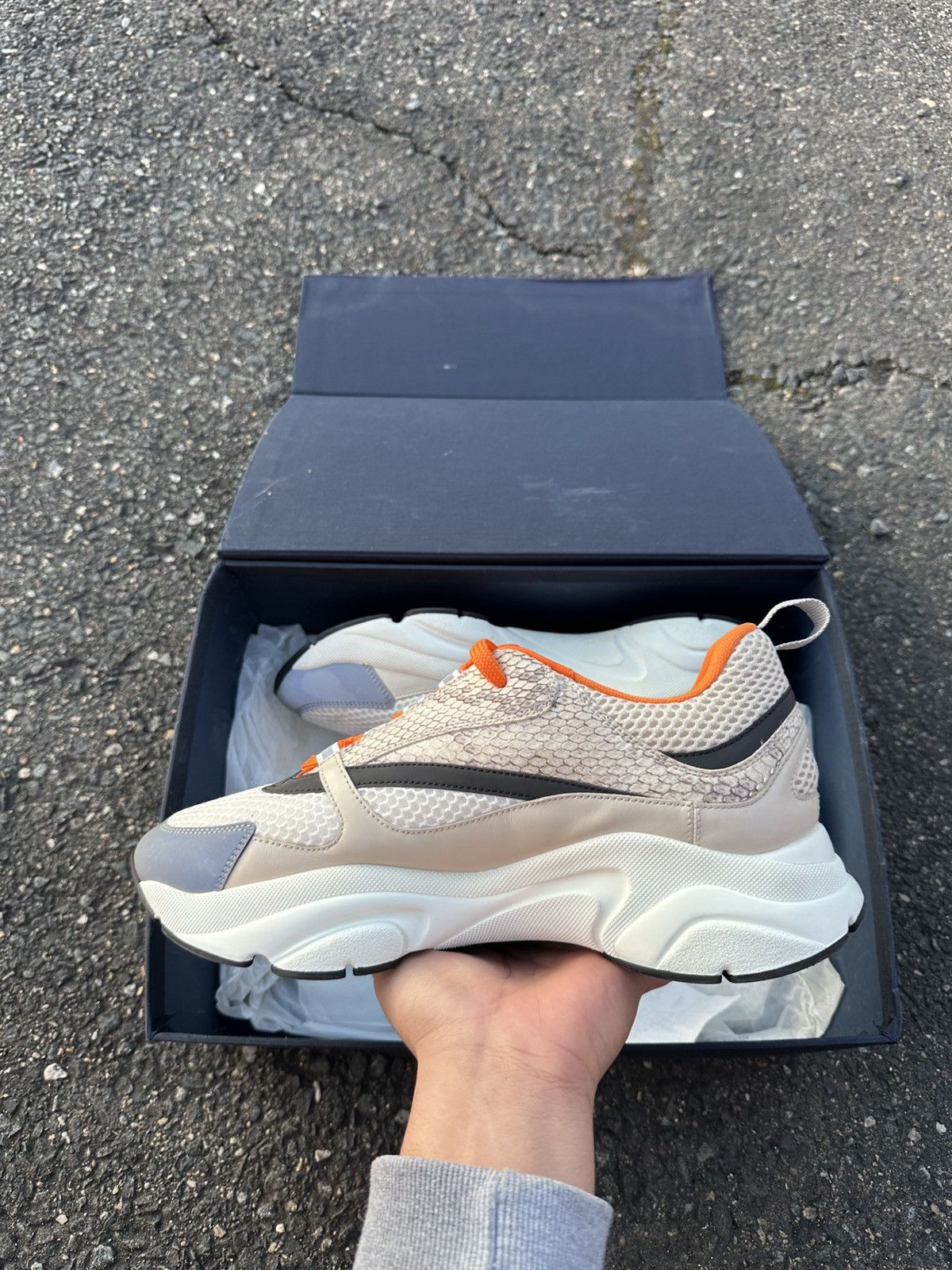 Dior Dior B22 Orange Snake Skin Size US 10 / EU 43 - 3 Thumbnail