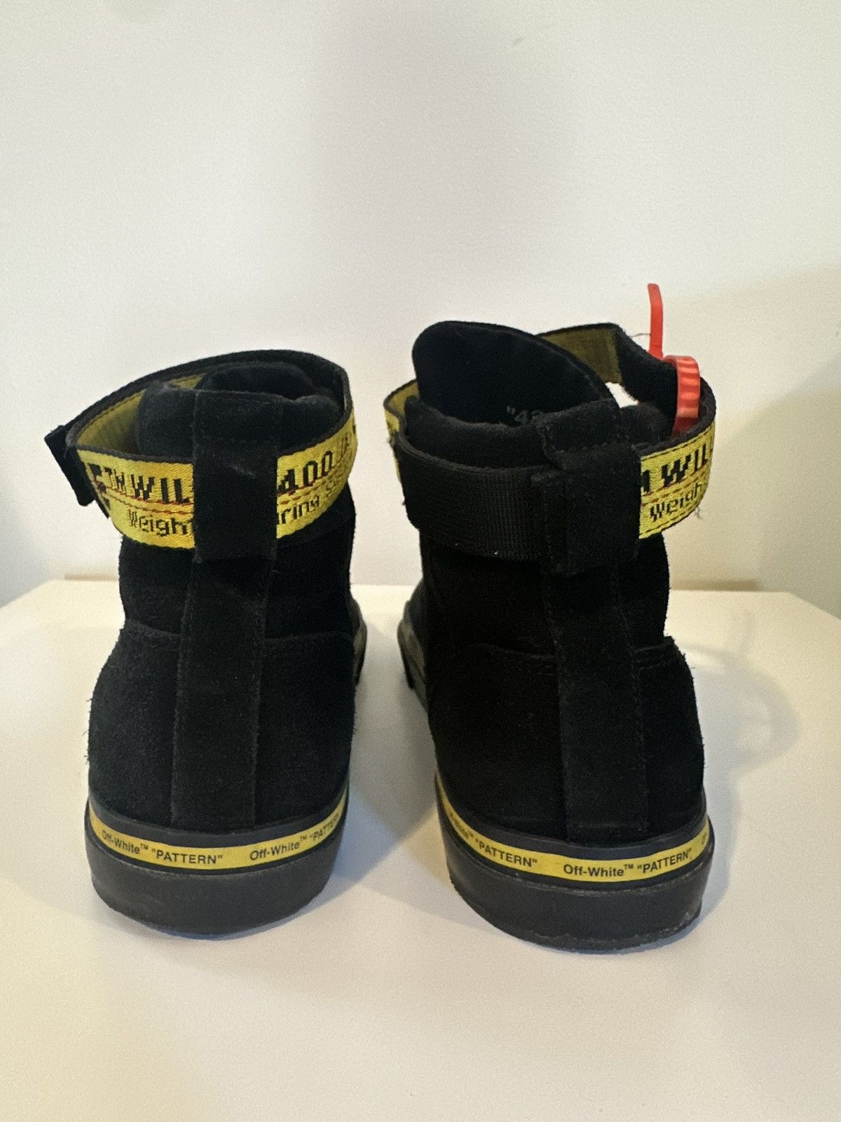 Off-White Off -White Vulc Mid Black Yellow Suede Skate Sneakers Size US 10 / EU 43 - 3 Thumbnail