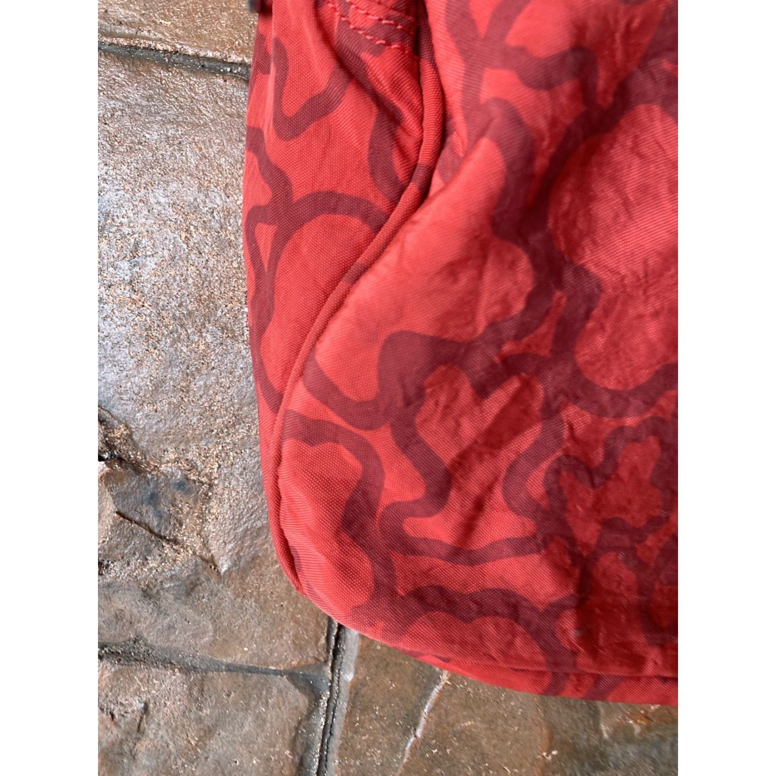 Vintage TOUS Signature Messenger Crossbody Hand Bag Red Nylon Zip Large Nylon Exterior Brand: Tous Crossbody Bag Women Adjustable Strap Size ONE SIZE - 2 Thumbnail