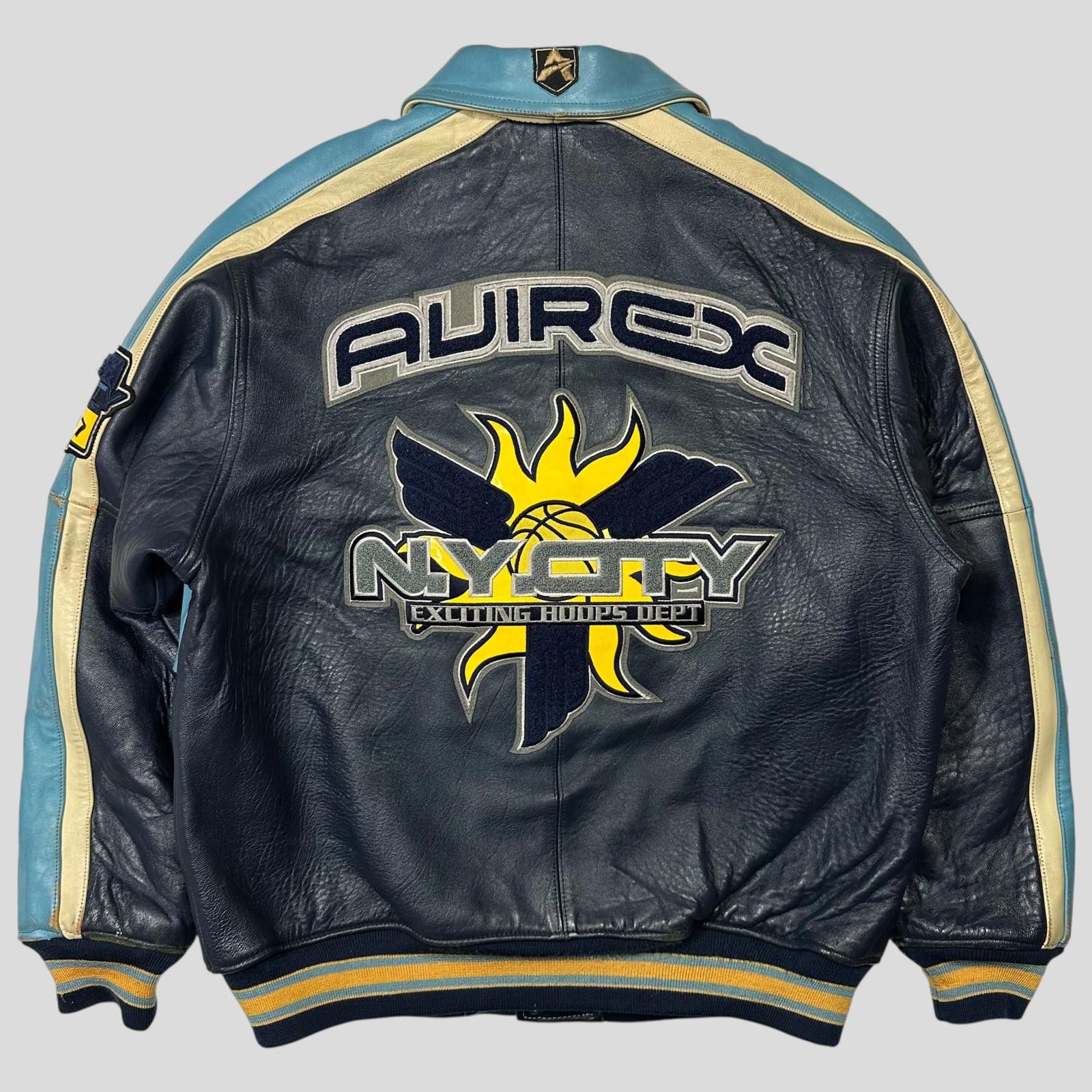 Avirex Avirex 90’s NYC Exciting Hoops Leather Varsity Jacket - XL Size US XL / EU 56 / 4 - 2 Thumbnail