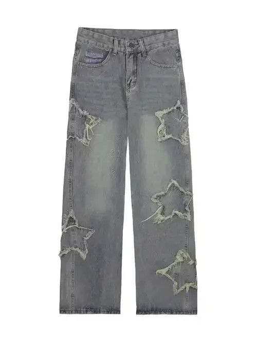 Other Korean Style Hip Hop Straight Denim Boyfriend Jeans Size 30" / US 8 / IT 44 - 1 Thumbnail