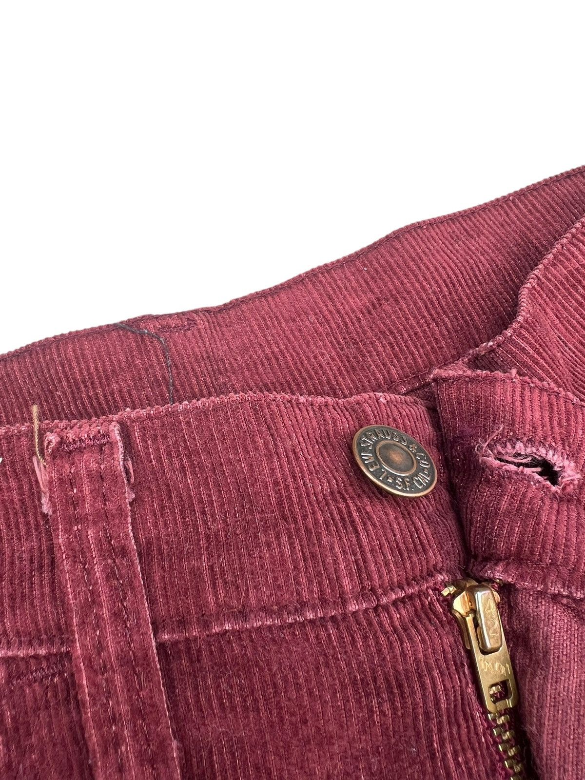 Levi's Vintage 70s Levi’s 646 Maroon Corduroy Bootcut Jeans Size US 29 - 7 Thumbnail