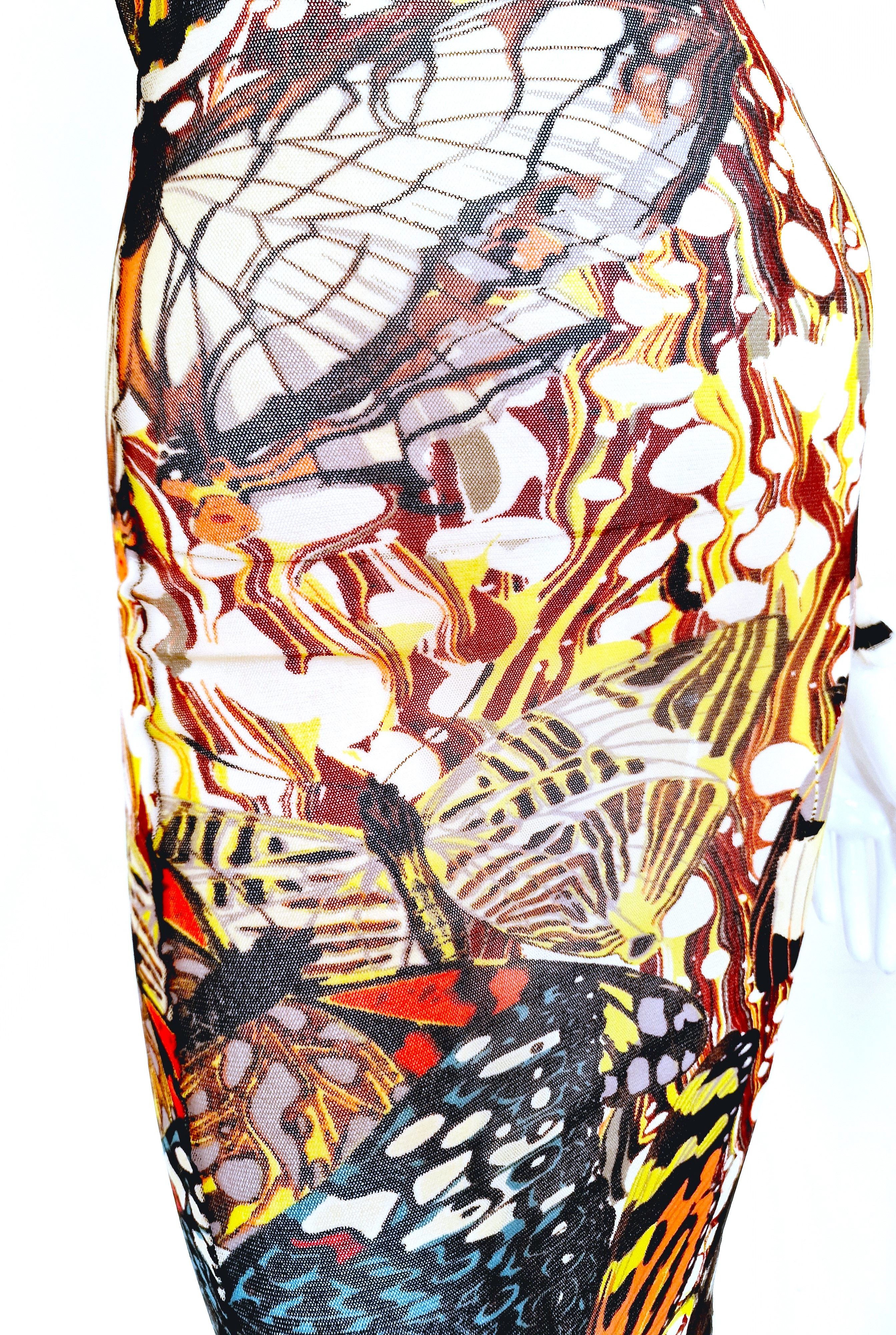 Jean Paul Gaultier Jean Paul Gaultier Butterfly Mesh Jenner 2003 S/SDress Size L / US 10 / IT 46 - 7 Thumbnail