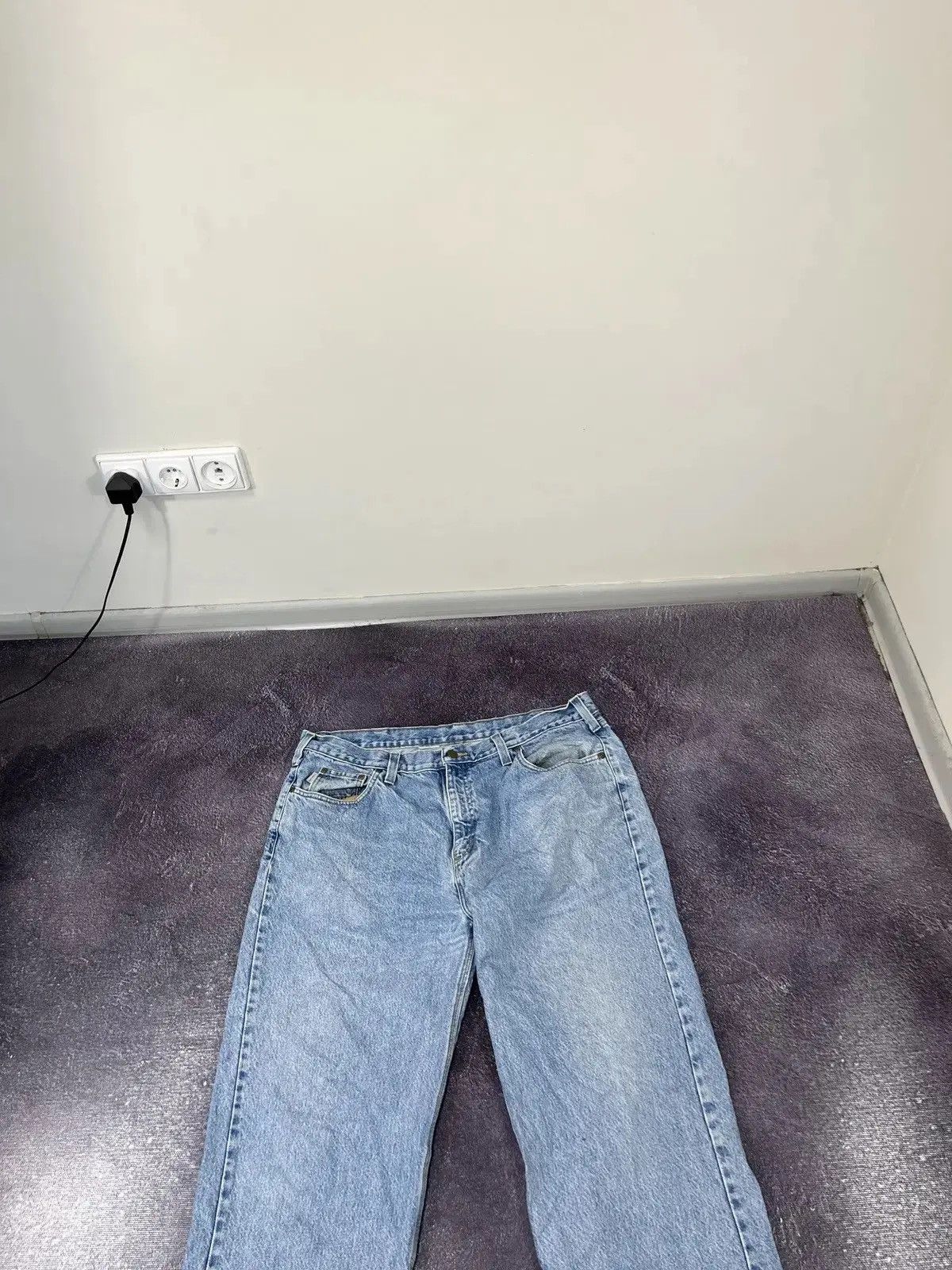 Carhartt × Vintage Vintage Carhartt USA Light Blue Denim Hype Baggy Jeans Size US 38 / EU 54 - 7 Thumbnail