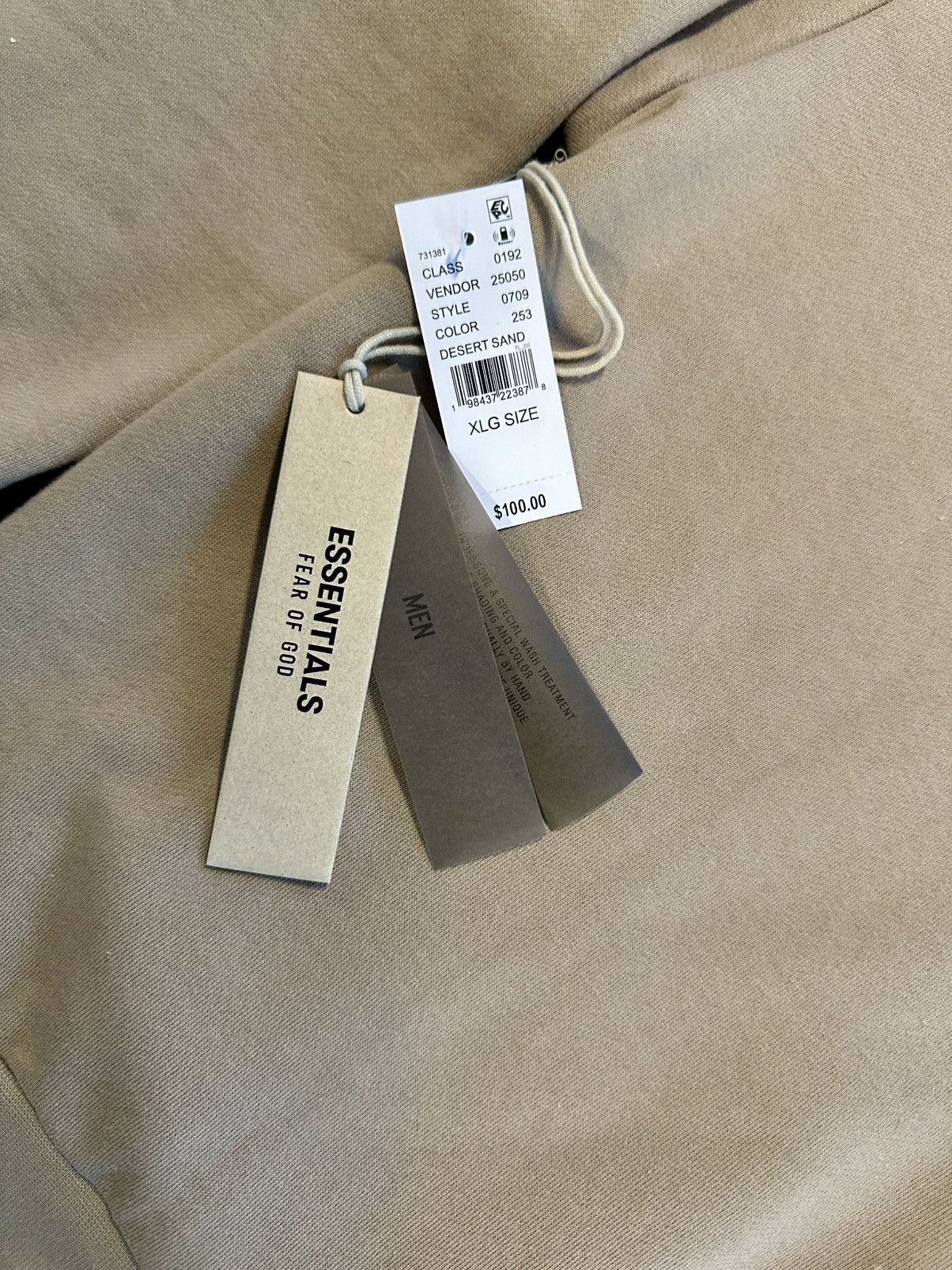 Fear of God Fear of God Essentials Desert Sand Crewneck (FW24)-XL -BNWT Size US XL / EU 56 / 4 - 8 Thumbnail
