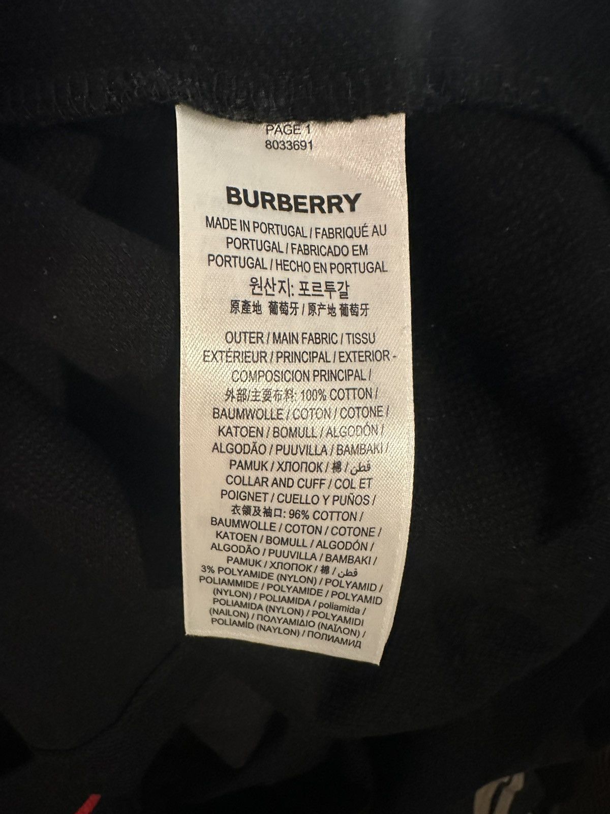 Burberry Burberry London England Logo Long Sleeve Polo Black/Red M Size US M / EU 48-50 / 2 - 6 Thumbnail