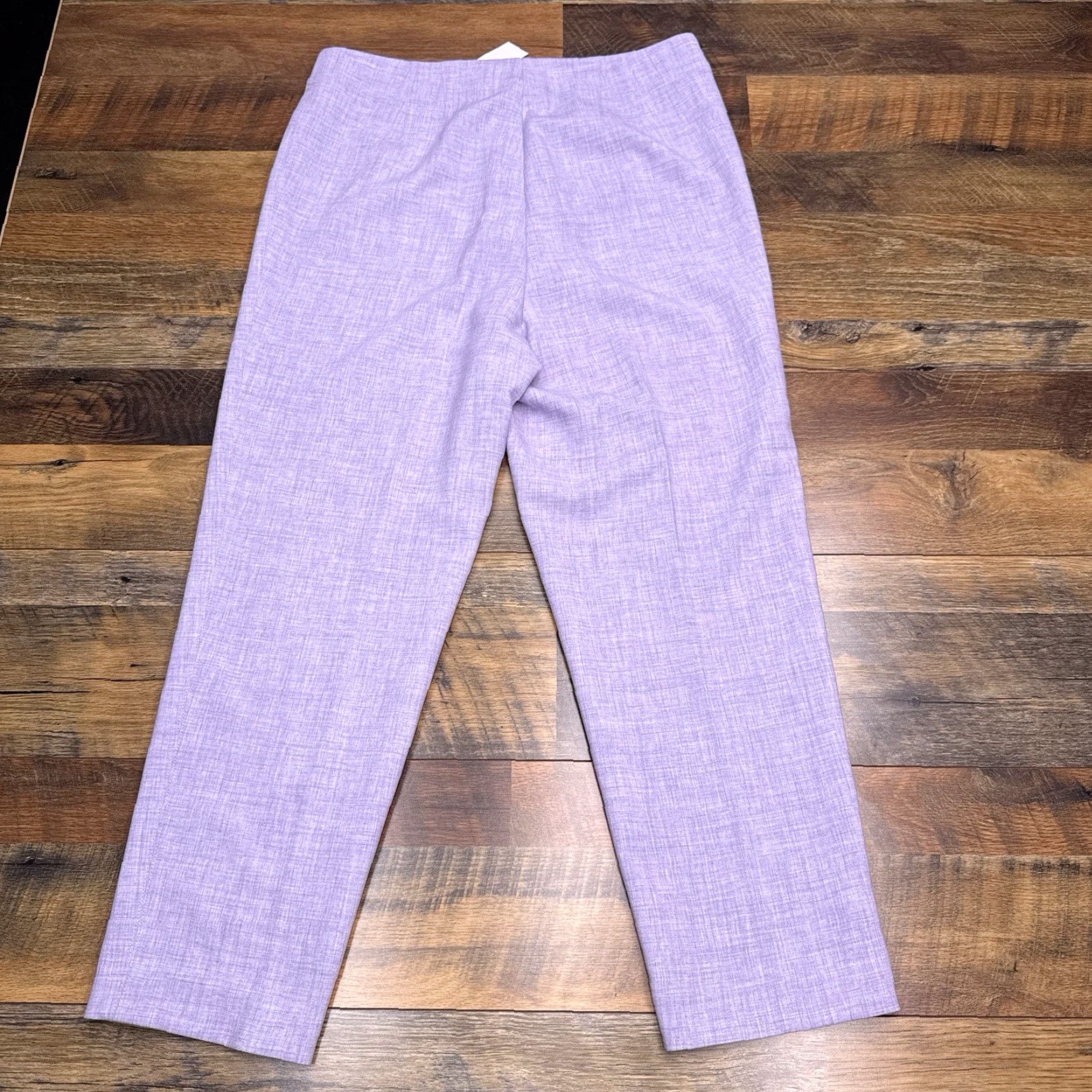 Ann Taylor VINTAGE not applicable; Actually: Ann Taylor High Rise Ankle Pants Womens 12 Violet Stretch New Size 34" / US 12 / IT 48 - 2 Thumbnail