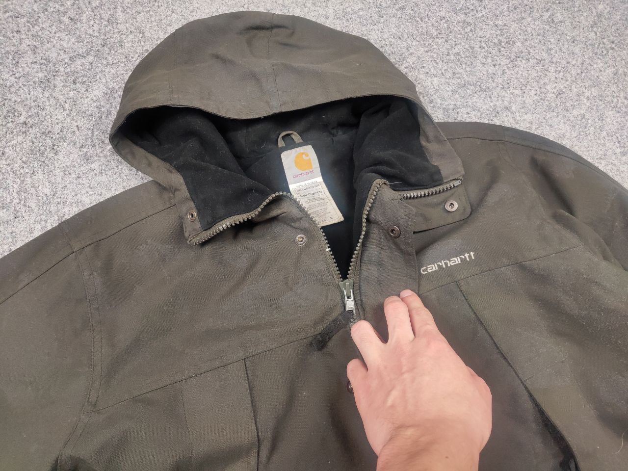 Carhartt Carhartt Vintage camo green reflective Hooded Fleece Jacket Size US M / EU 48-50 / 2 - 10 Thumbnail