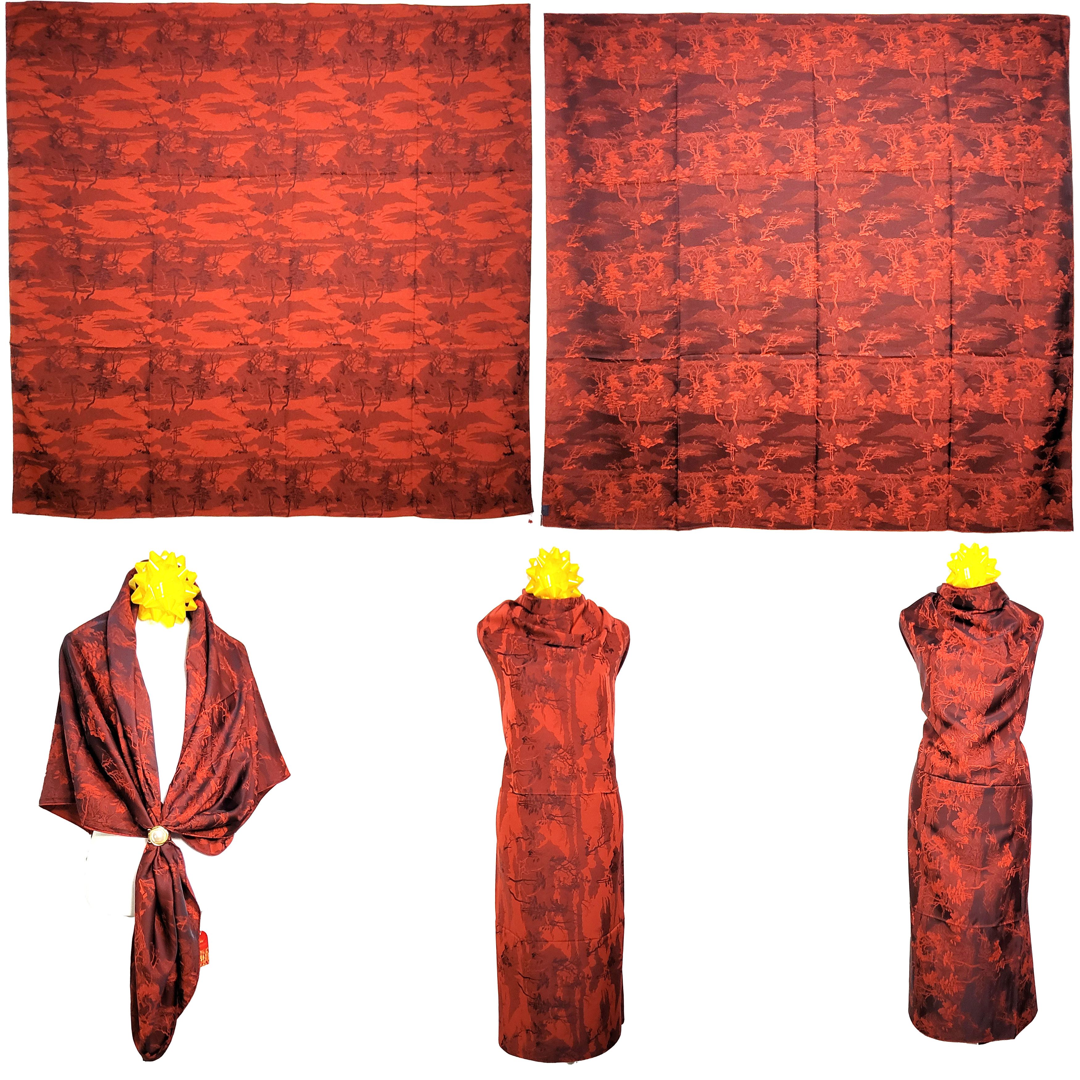 Other NWT Double-Sided Silk Scarf 52"x52" Large Square Wrap 3013 Size ONE SIZE - 1 Thumbnail