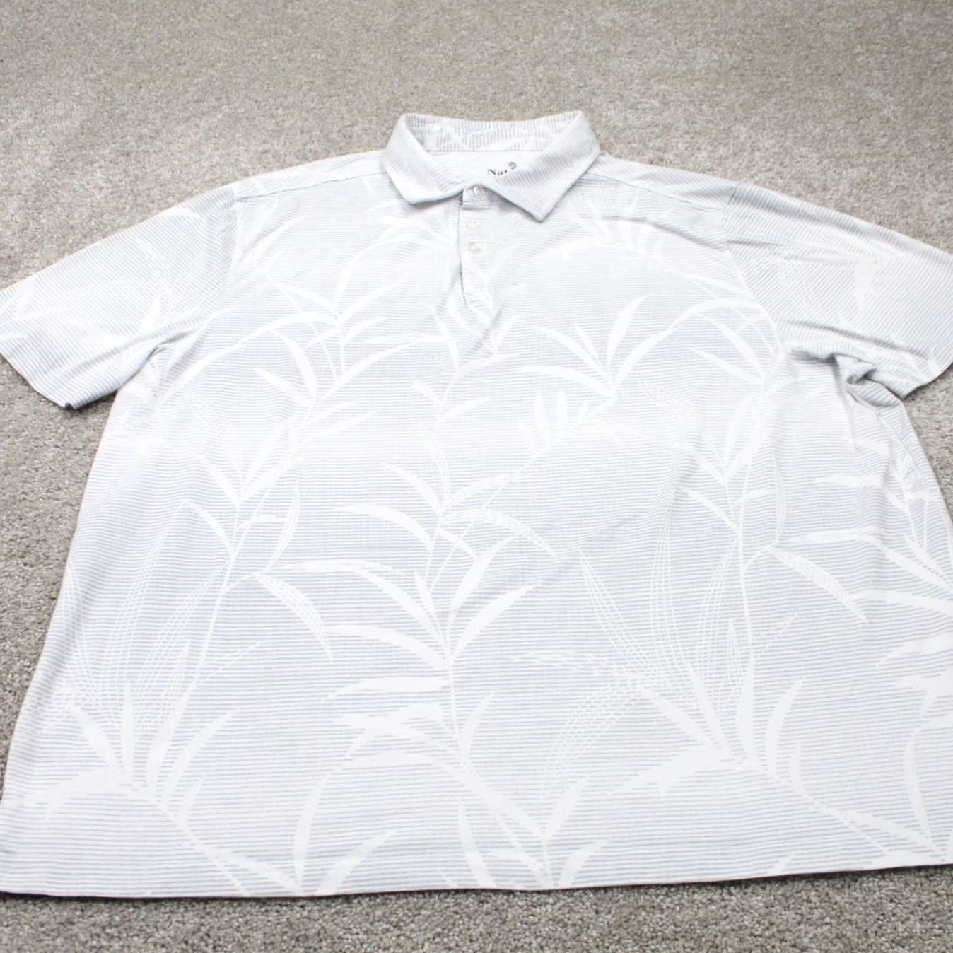 Nat Nast Nat Nast Polo Shirt Mens 2XL Gray Floral Cotton/Poly Short Sleeve Pullover Polo Shirt Mens 2XL Gray Floral Cotton/Poly Short Sleeve Pullover Size US XXL / EU 58 / 5 - 3 Thumbnail