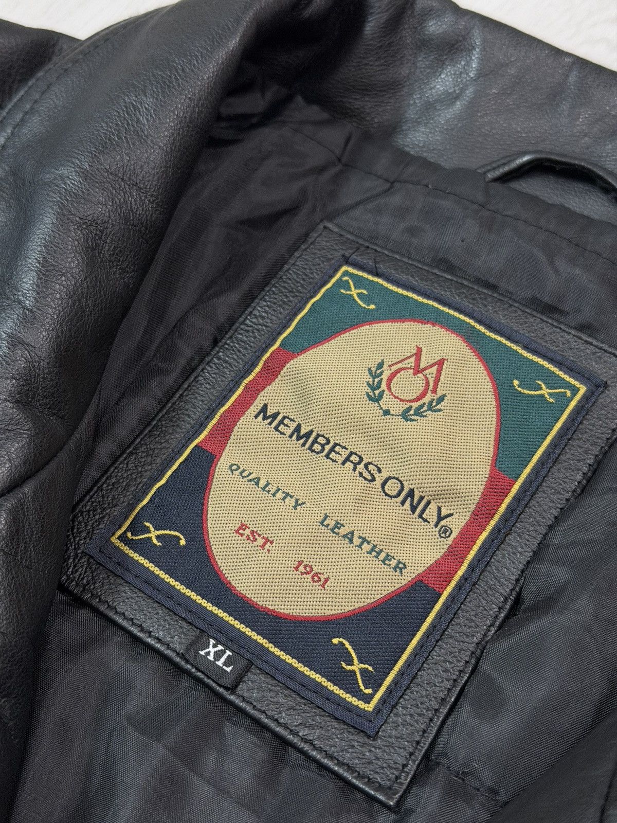 Members Only Vintage 80s Members Only Leather Bomber Jacket Black Size XL Size US XL / EU 56 / 4 - 7 Thumbnail