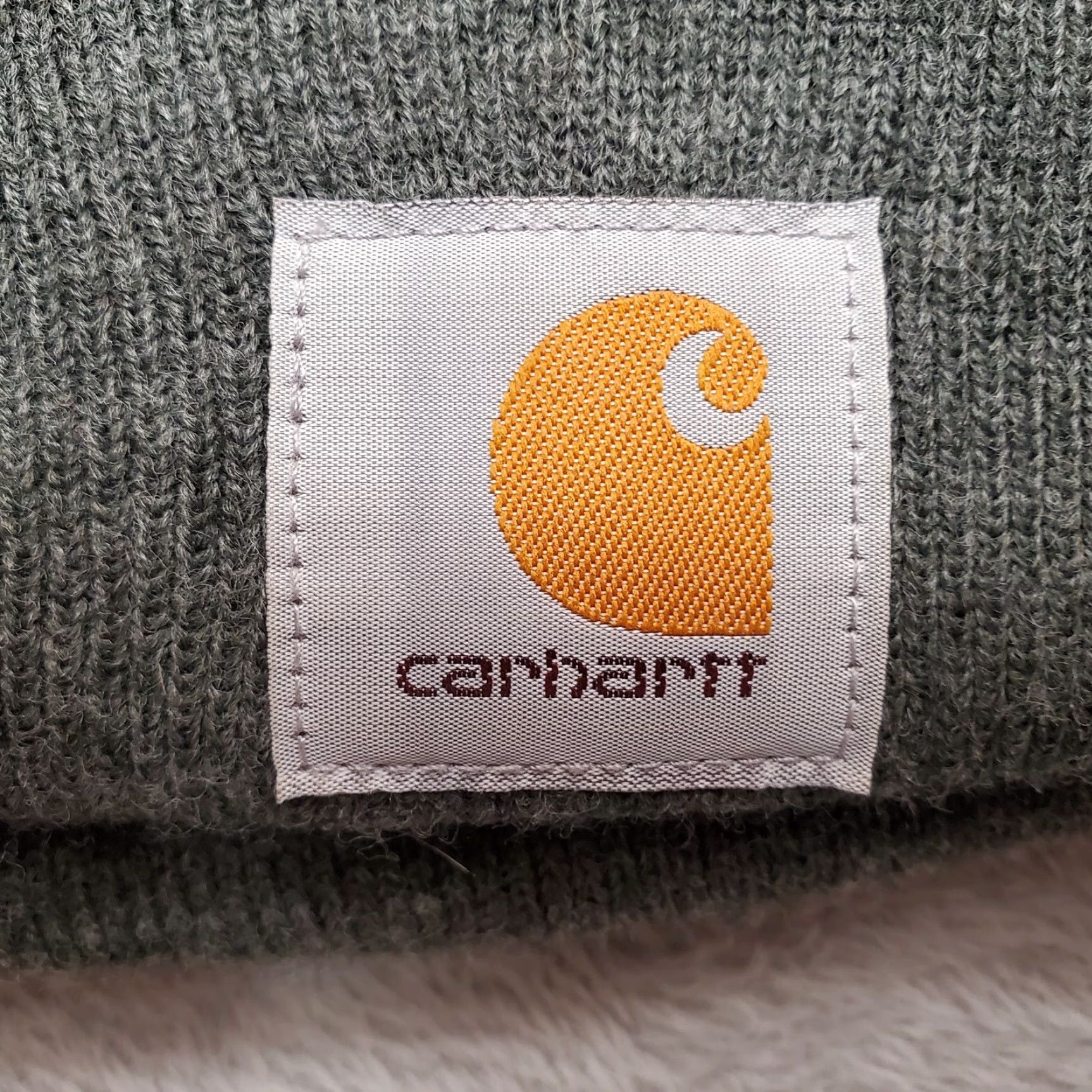 Carhartt VINTAGE Carhartt Beanie Hat Mens Gray Outdoor Winter Stocking Casual Ski Snowboard Work Size ONE SIZE - 3 Thumbnail