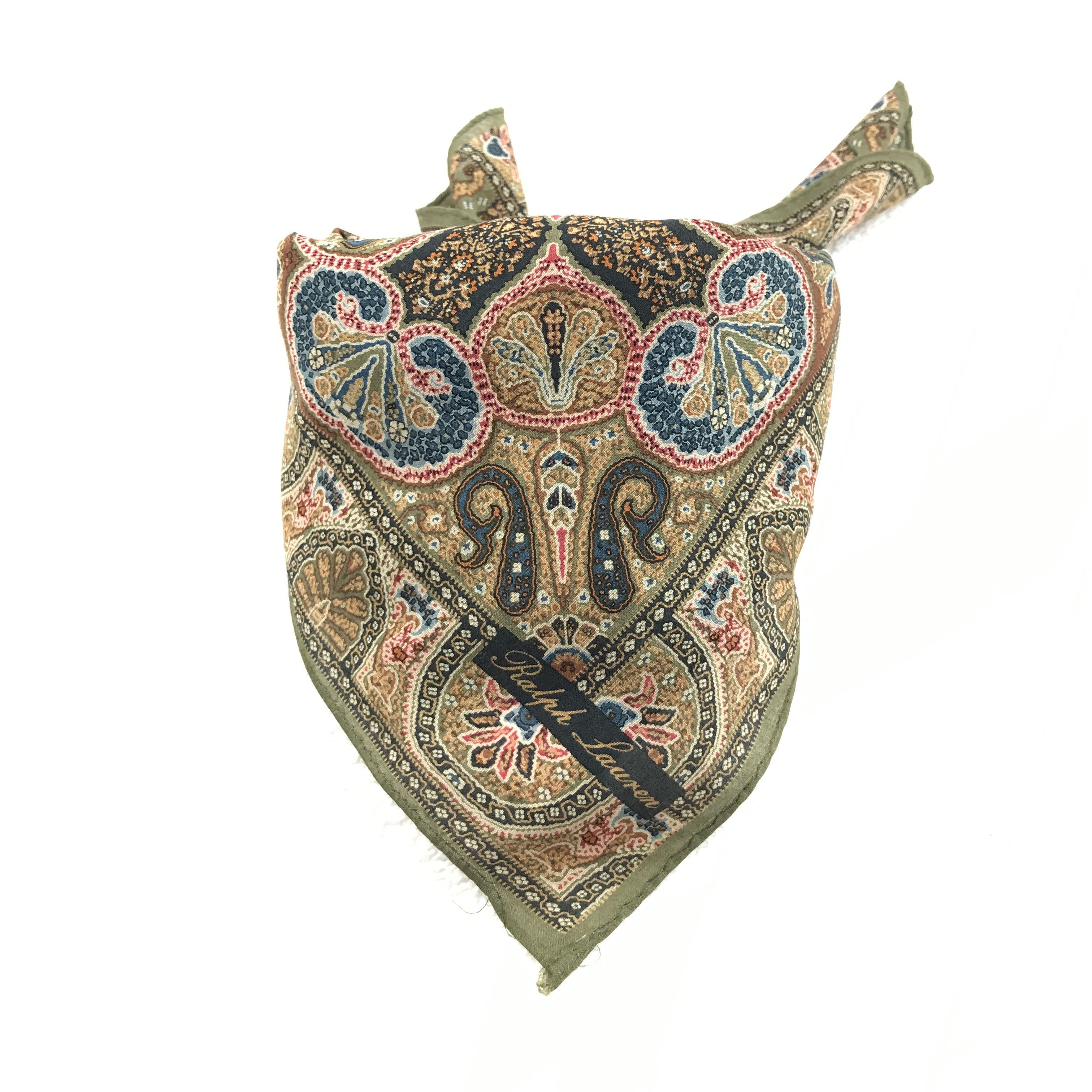 Designer × Ralph Lauren × Vintage Vintage Ralph Lauren Bandana Neckerchief Handkerchief Size ONE SIZE - 4 Thumbnail