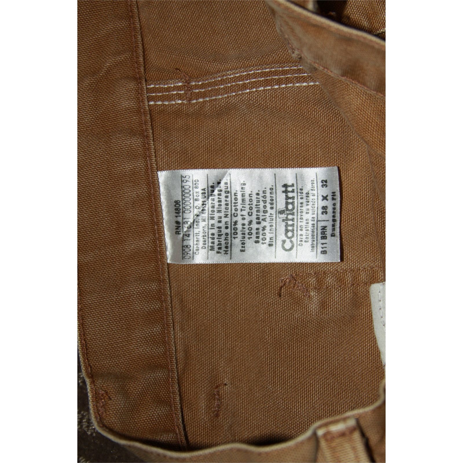 Carhartt Carhartt Men's Work Pants 38x32 Brown Utility Carpenter USA Size US 38 / EU 54 - 3 Thumbnail