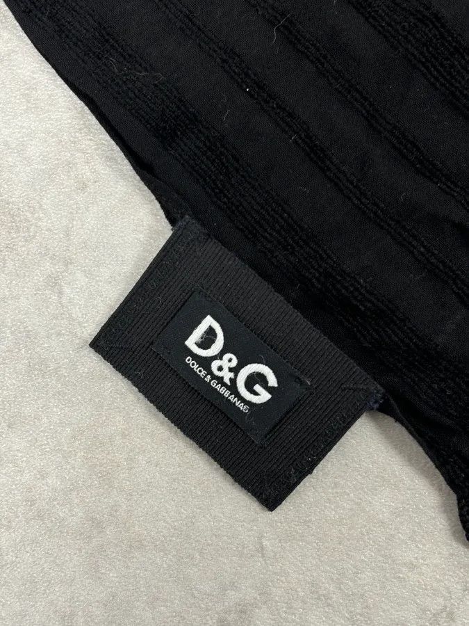 Dolce & Gabbana 2000s Dolce & Gabbana Black Premium Scarf Size ONE SIZE - 6 Thumbnail