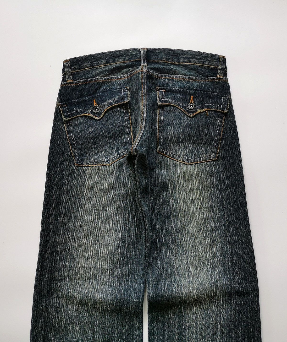 Japanese Brand Root Three Japan Patch Pocket Loose Fit Distressed Jeans Size US 30 / EU 46 - 5 Thumbnail