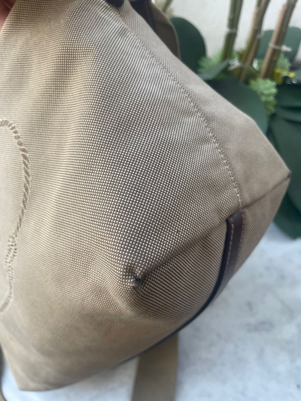 Prada Authentic PRADA Logo Jacquard 2way Tote Bag Canvas Leather Size ONE SIZE - 16 Thumbnail