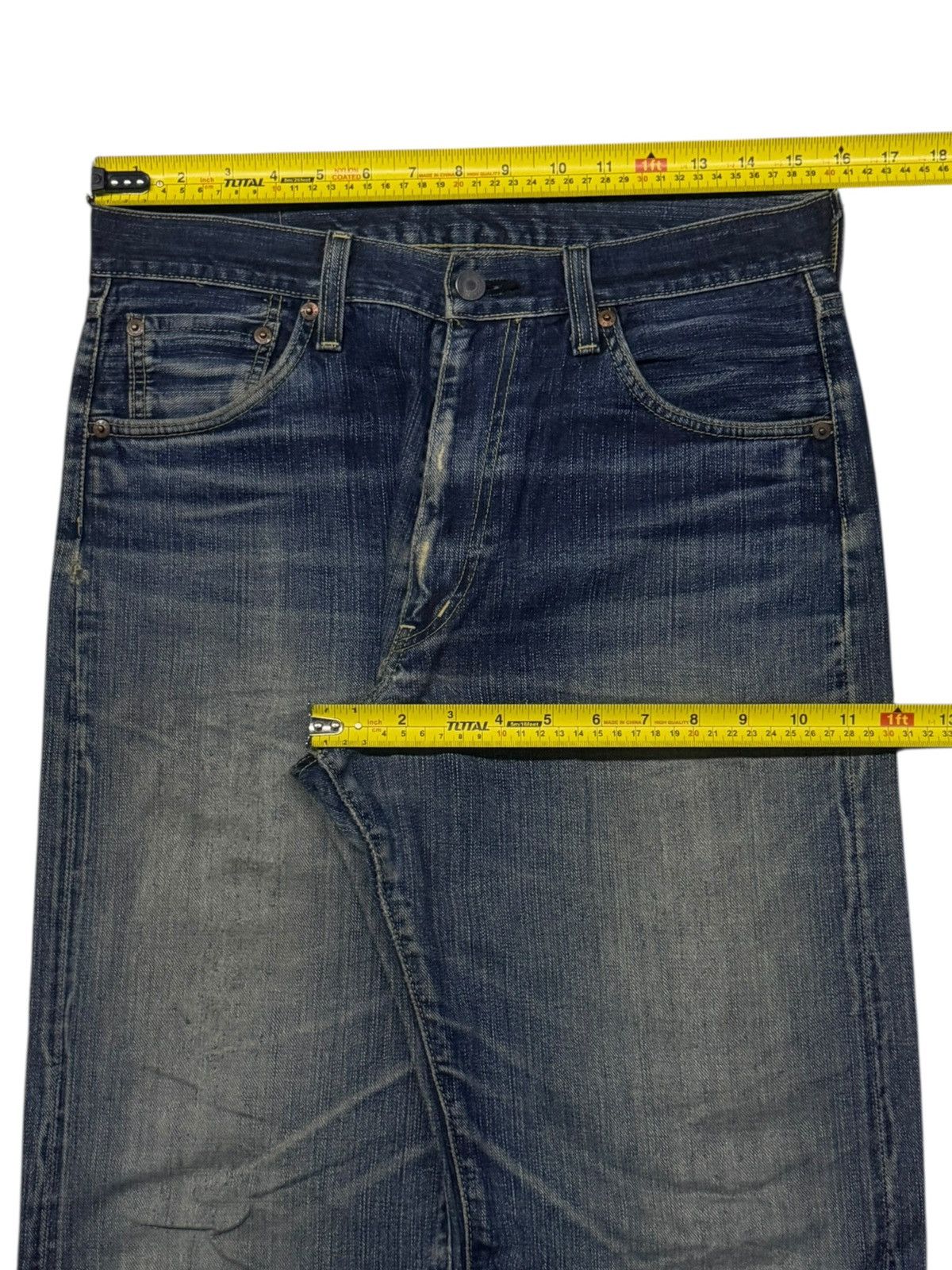 Japanese Brand Vintage 00s Acoustic Japanese Selvedge Denim Jeans | W31 Size US 31 - 20 Thumbnail