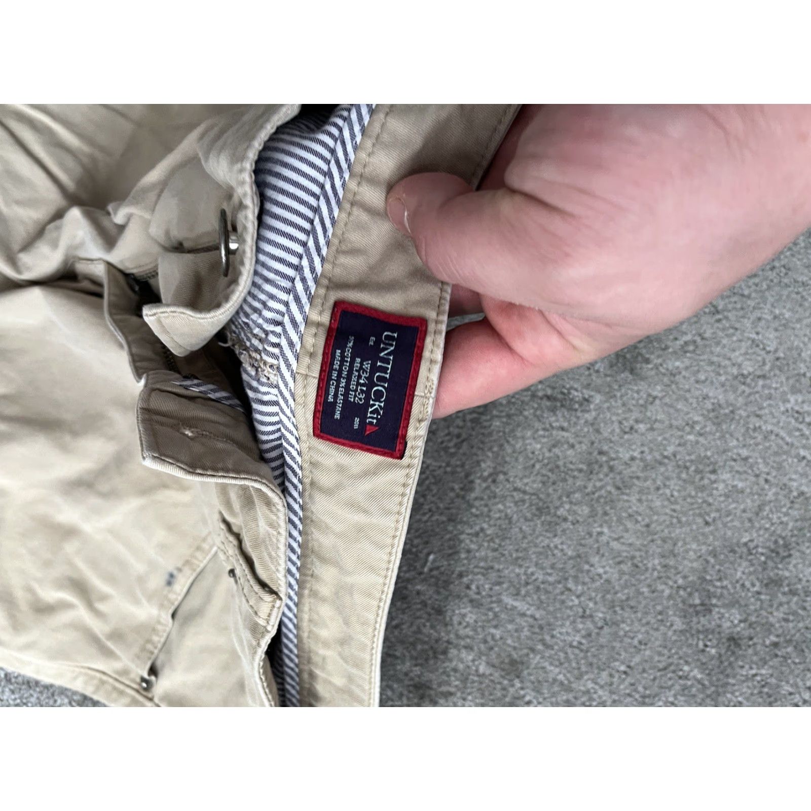 UNTUCKit UNTUCKit Pants Khaki Relaxed Fit Straight Leg Chinos Men's Size 34 Regular W34 L32 Tan Shirt? Size US 34 / EU 50 - 5 Thumbnail