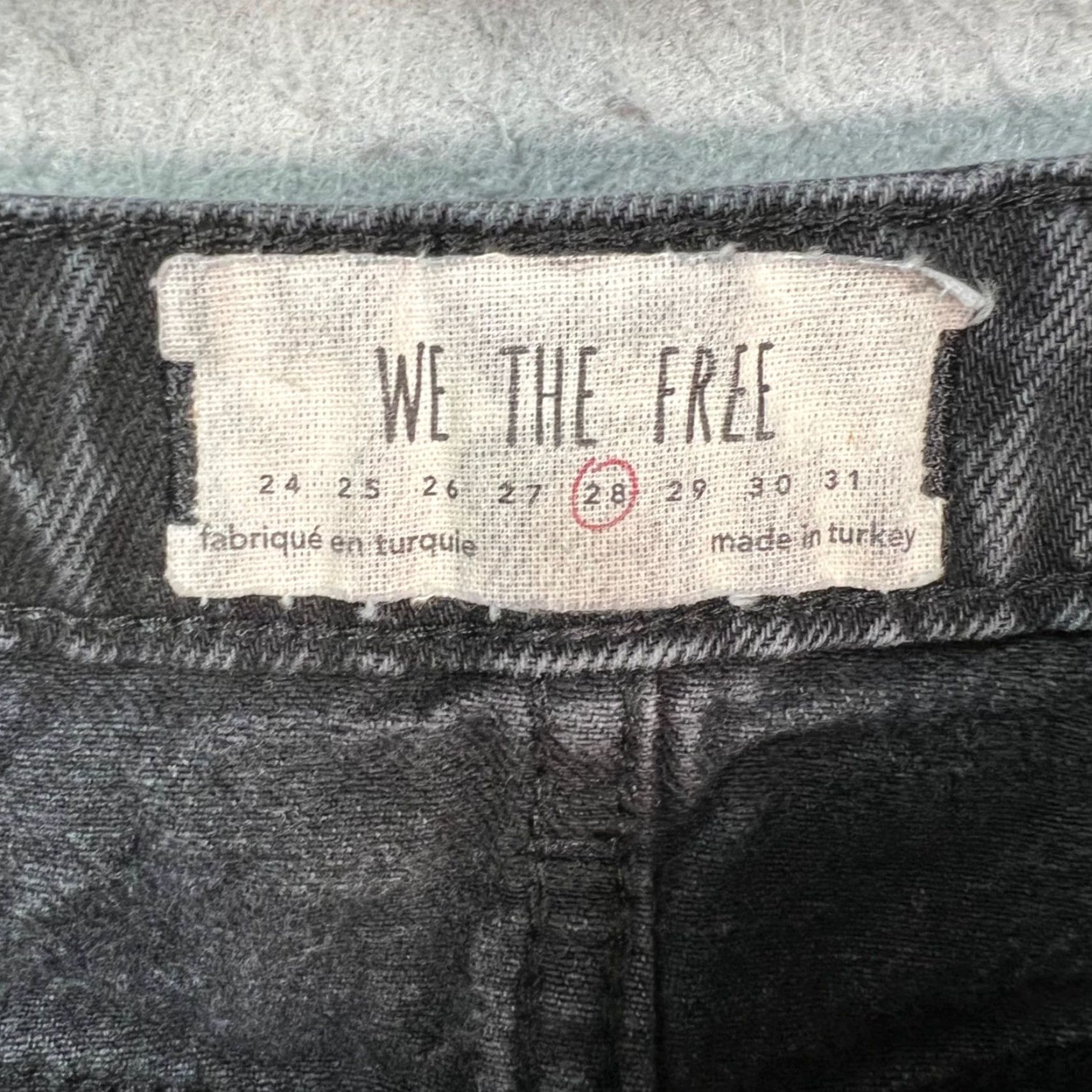 Vintage We The Free Womens Skirt Mini 28 Black Denim Bohemian Distressed Frayed Pockets Vintage No N/A Size 28" / US 6 / IT 42 - 3 Thumbnail