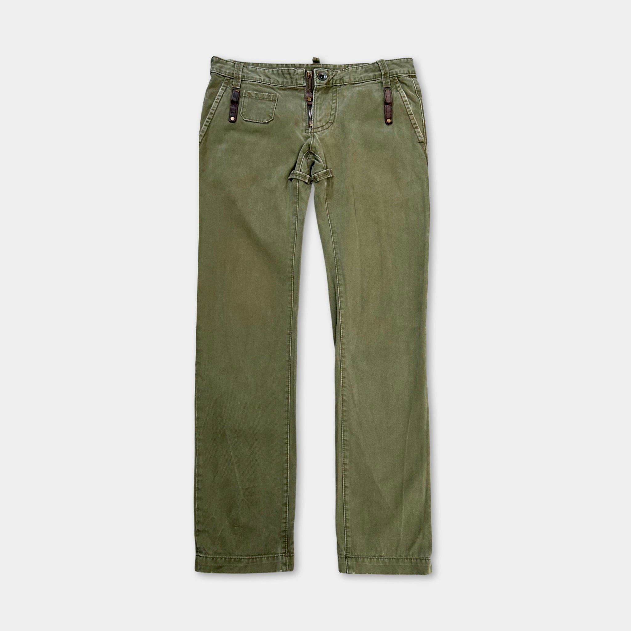 Dsquared2 Dsquared2 2000s Cargo Green Pistachio Pants Size US 32 / EU 48 - 1 Thumbnail