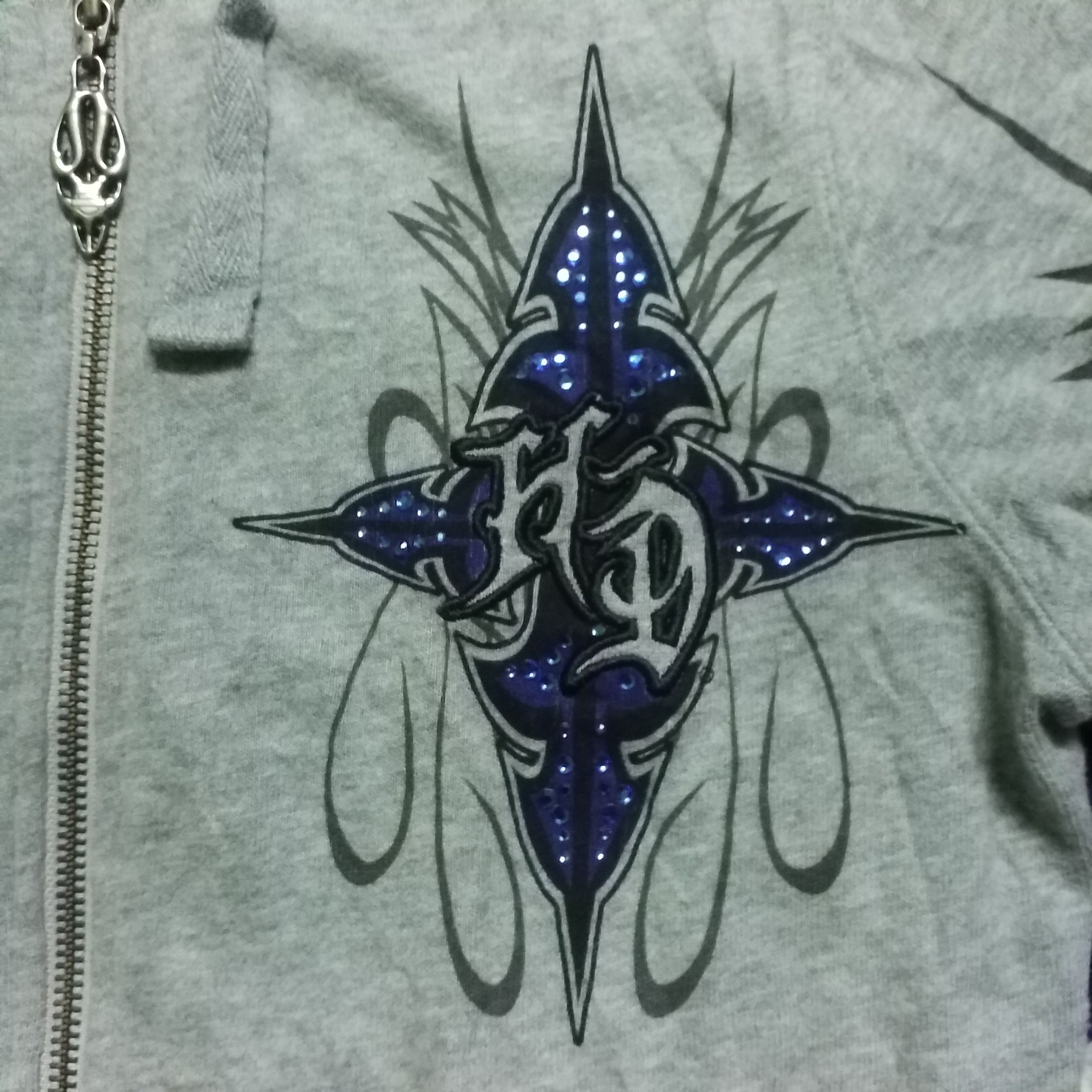 Harley Davidson × Vintage HARLEY DAVIDSON HOODIE FULL ZIPPER TATOO STYLE Size S / US 4 / IT 40 - 2 Thumbnail