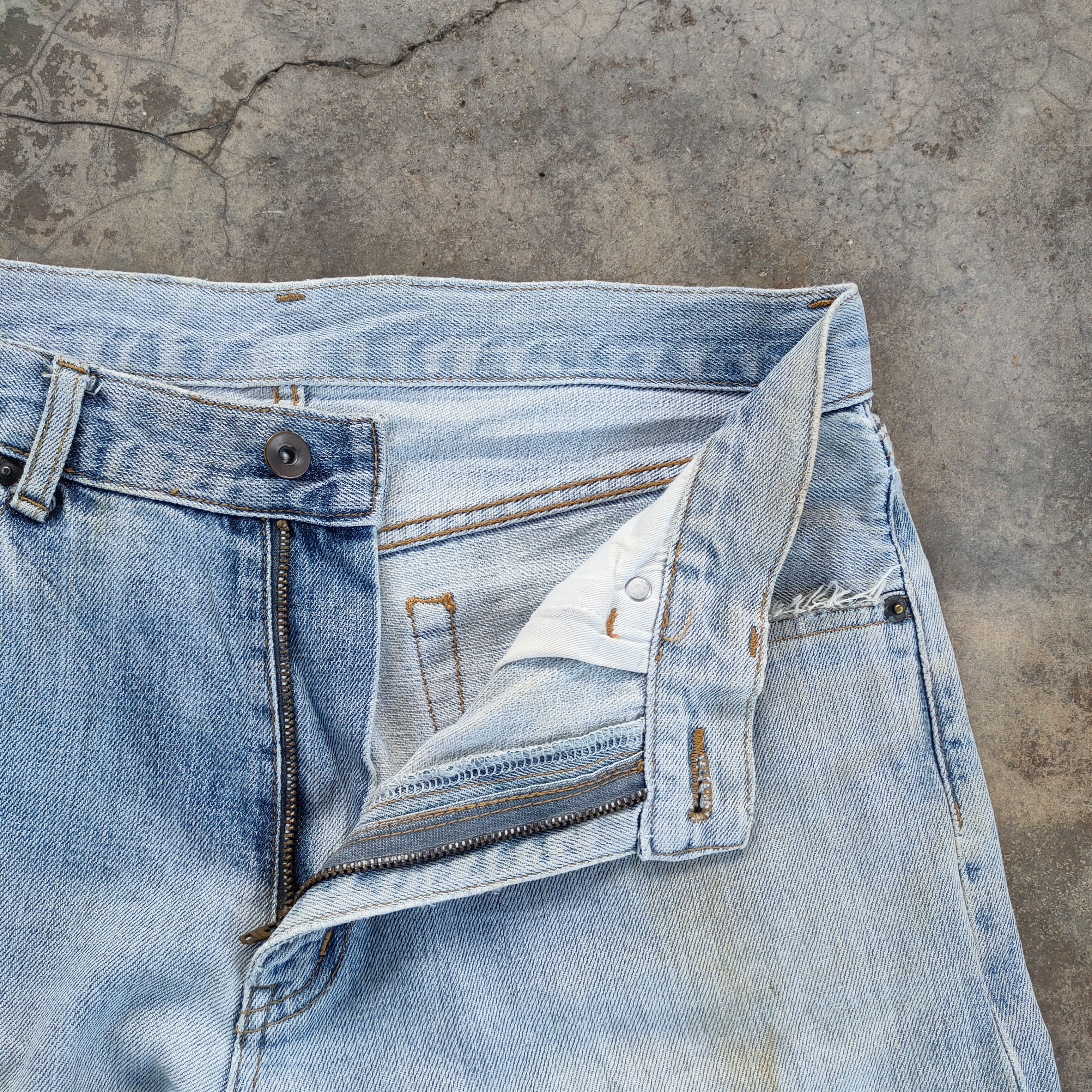 Japanese Brand × Vintage VINTAGE JAPANESE STRAIGHT FADED DISTRESSED JEANS PANTS Size US 33 - 9 Thumbnail