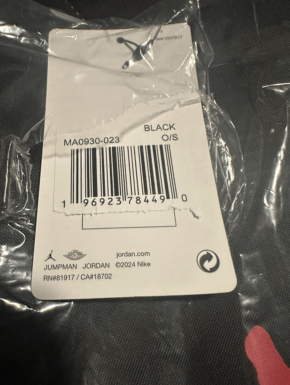 Supreme NWT Supreme x Jordan Drawstring Bag - Black Size ONE SIZE - 6 Thumbnail