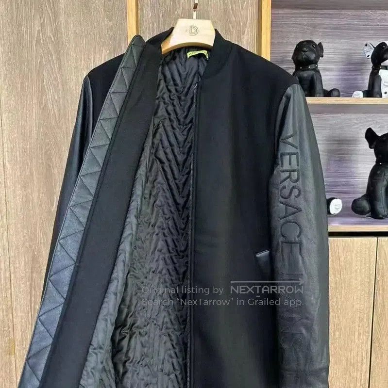 Versace Versace Black Logo Long Sleeve Outerwear . Size US XL / EU 56 / 4 - 3 Thumbnail