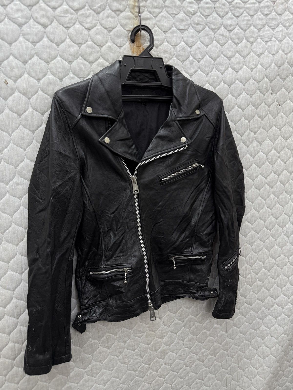 🔥🔥🔥ARCHIVE JACROSE DOUBLE COLLAR LEATHER PUNK JACKET