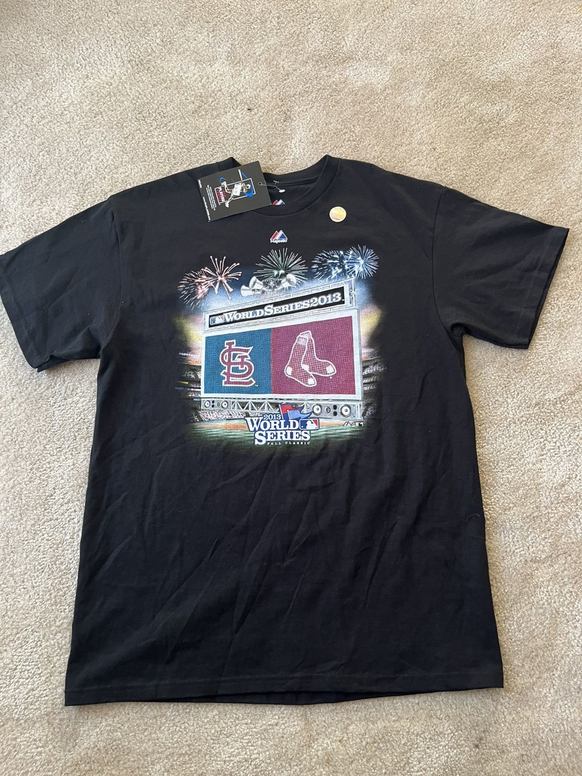 Majestic × Vintage 2013 World Series Boston Red Sox Cardinals roster shirt Size US L / EU 52-54 / 3 - 1 Thumbnail