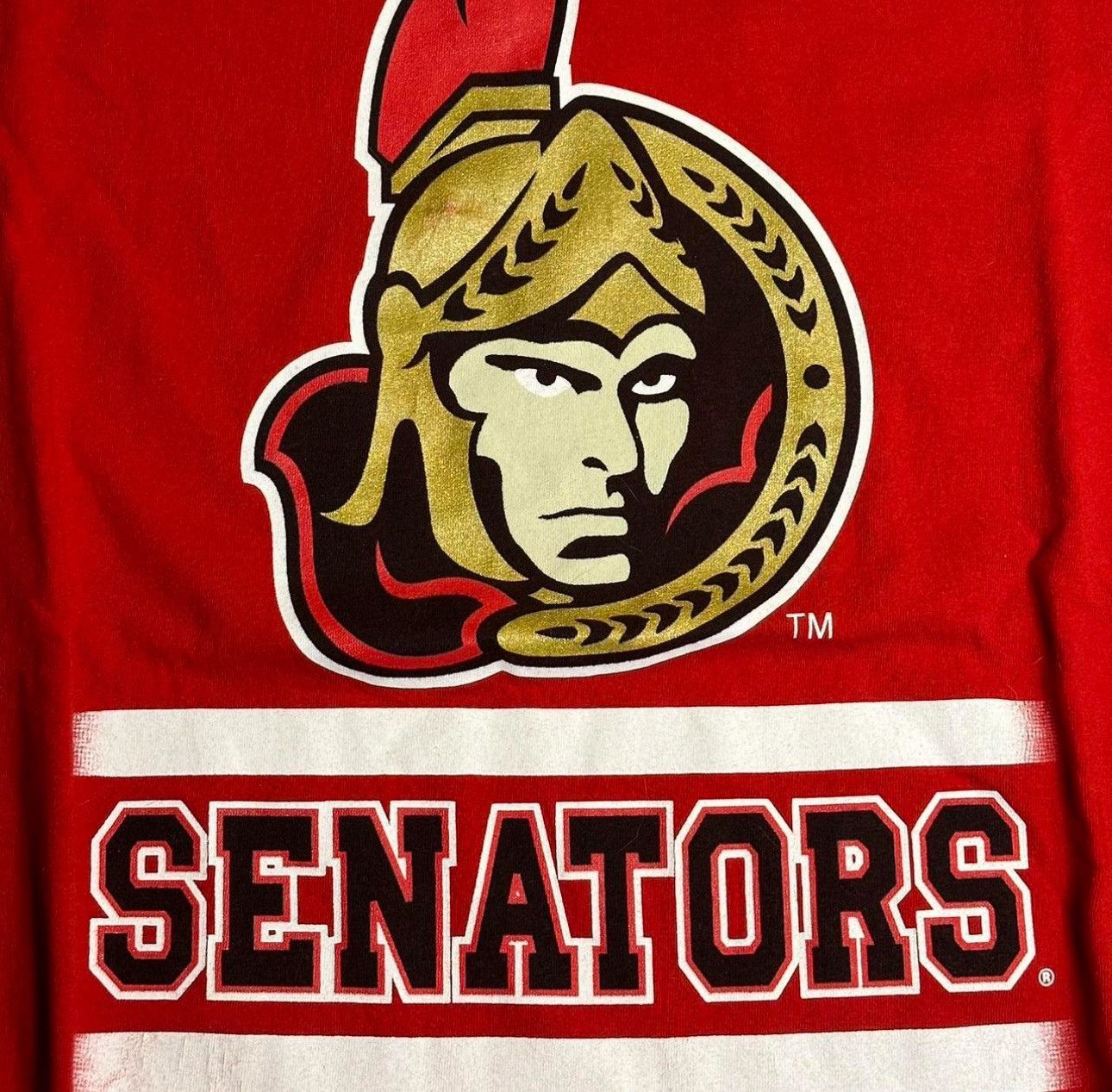 Vintage Vintage Ottawa Senators Big logo NHL Hockey T-shirt Size US XL / EU 56 / 4 - 2 Thumbnail