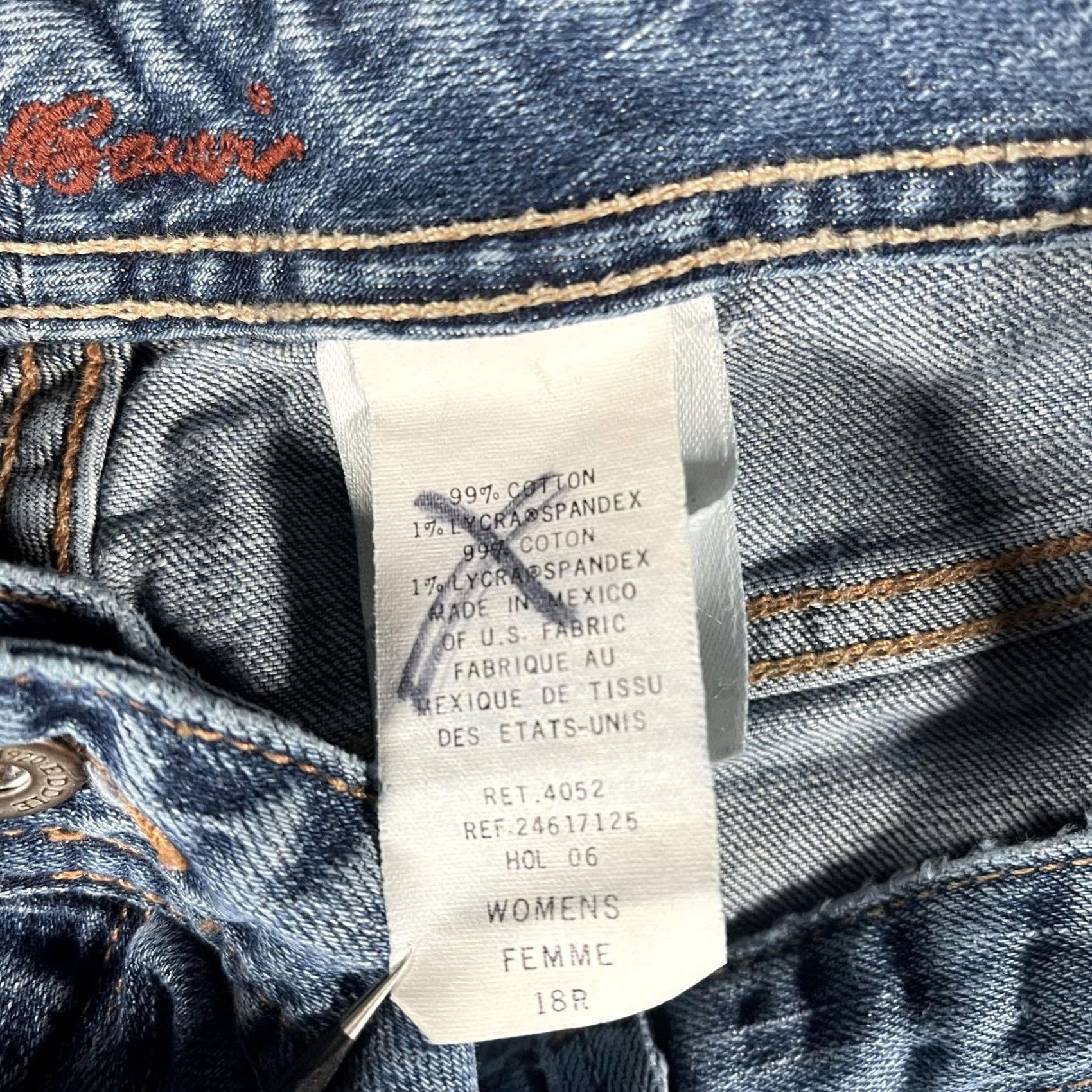 Eddie Bauer VINTAGE Eddie Bauer Jeans Womens 18R Blue Medium Wash 5-Pocket Stretch Denim 30.5 Inseam Womens Jeans Regular Rise 8.5-10.5 in Distressed Size 40" / US 18 - 7 Thumbnail