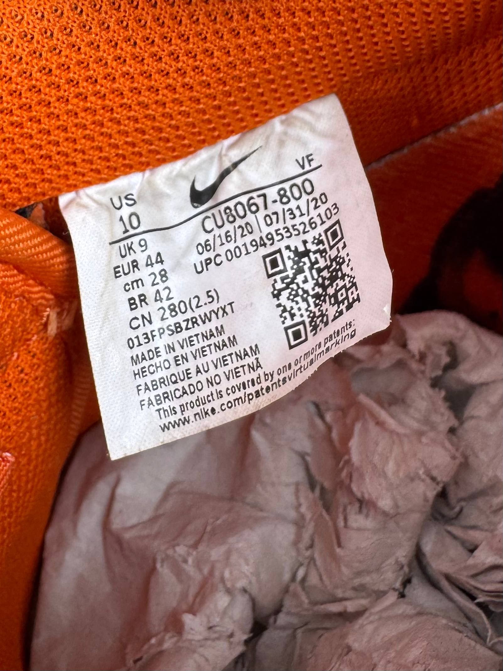 Nike Nike Air Force 1 Low Skeleton Orange Halloween US10 Size US 10 / EU 43 - 2 Thumbnail