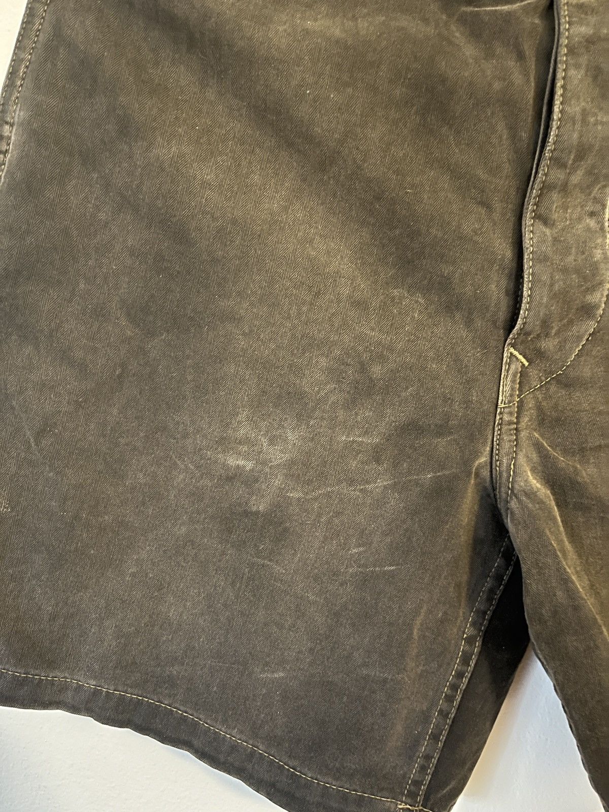 Bare Knuckles Bare Knuckles Washed Herringbone Shorts Size US 30 / EU 46 - 3 Thumbnail