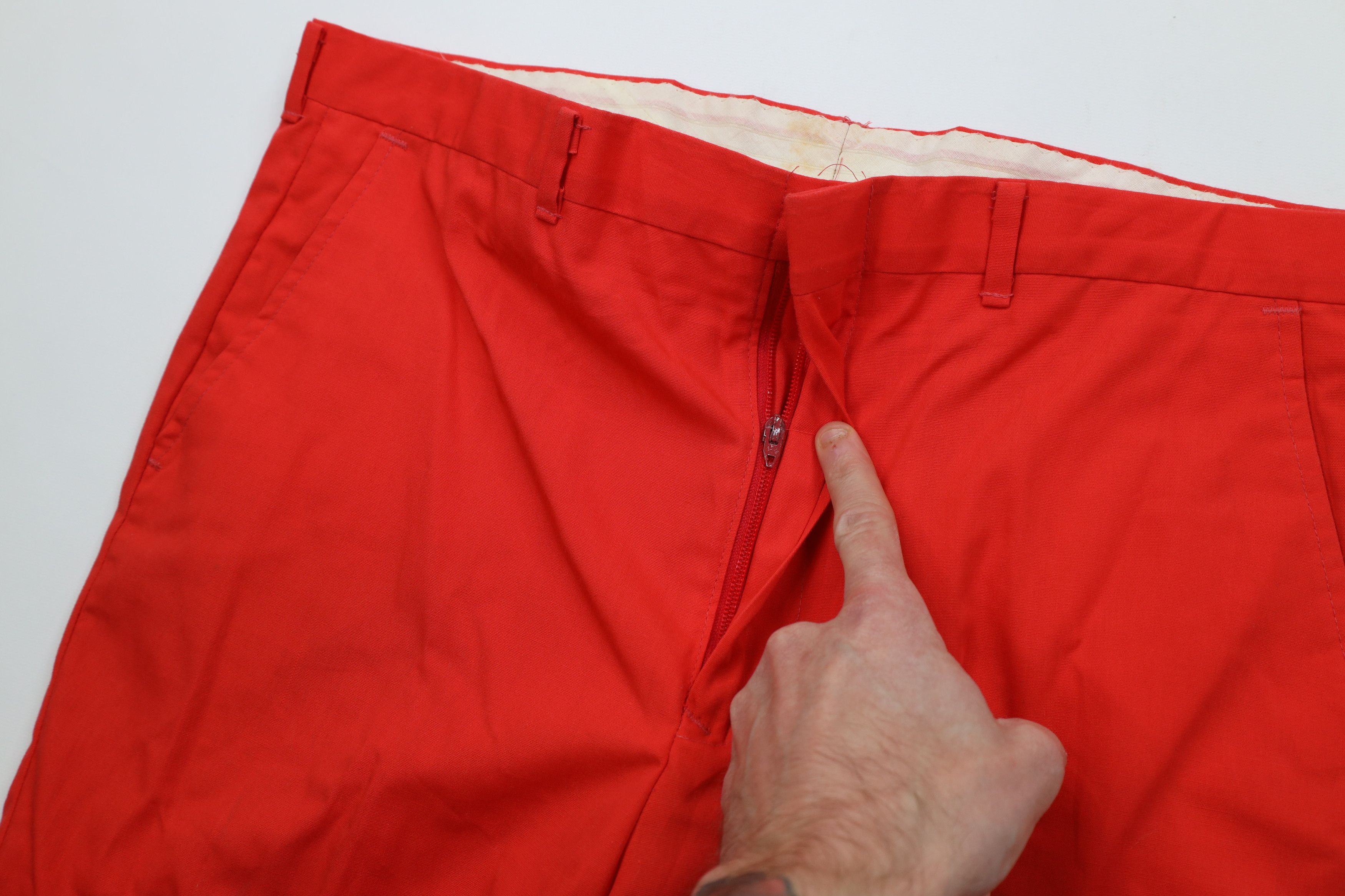 Vintage Vintage 70s Streetwear Flared Wide Leg Chino Pants Red USA Size US 36 / EU 52 - 8 Thumbnail