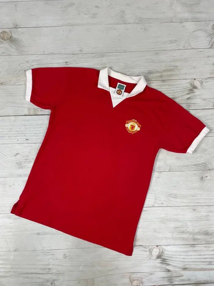 Vintage Score Draw Manchester United 1972 1974 Home Shirt Jersey Size US M / EU 48-50 / 2 - 1 Thumbnail