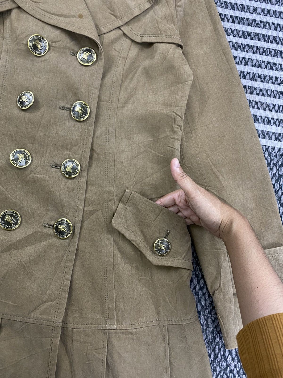 Burberry Vintage Burberry Blue Label Double Collar Trench Coat Jacket Size M / US 6-8 / IT 42-44 - 9 Thumbnail
