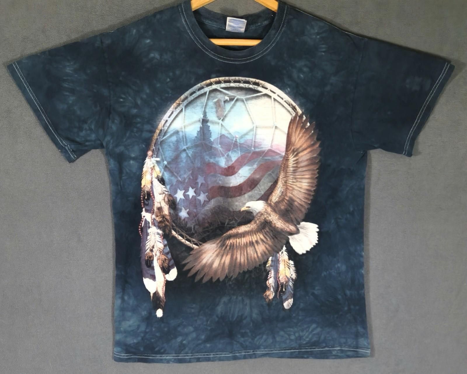 The Unbranded Brand Vintage Bald Eagle Dreamcatcher Tie Dye USA Flag Patriotic#2 Size US M / EU 48-50 / 2 - 1 Thumbnail